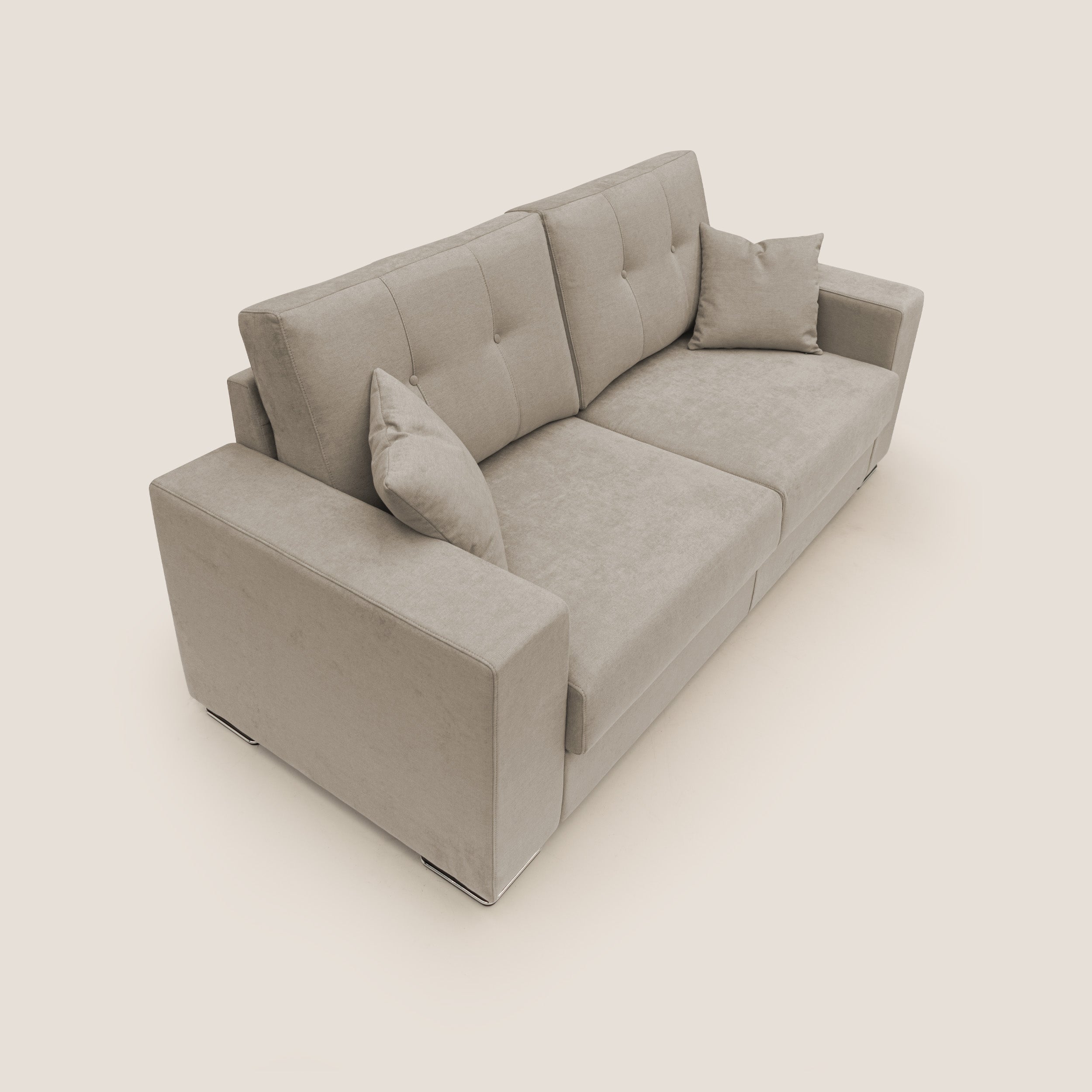 Giove divano in morbido tessuto impermeabile T02 beige - divani.store