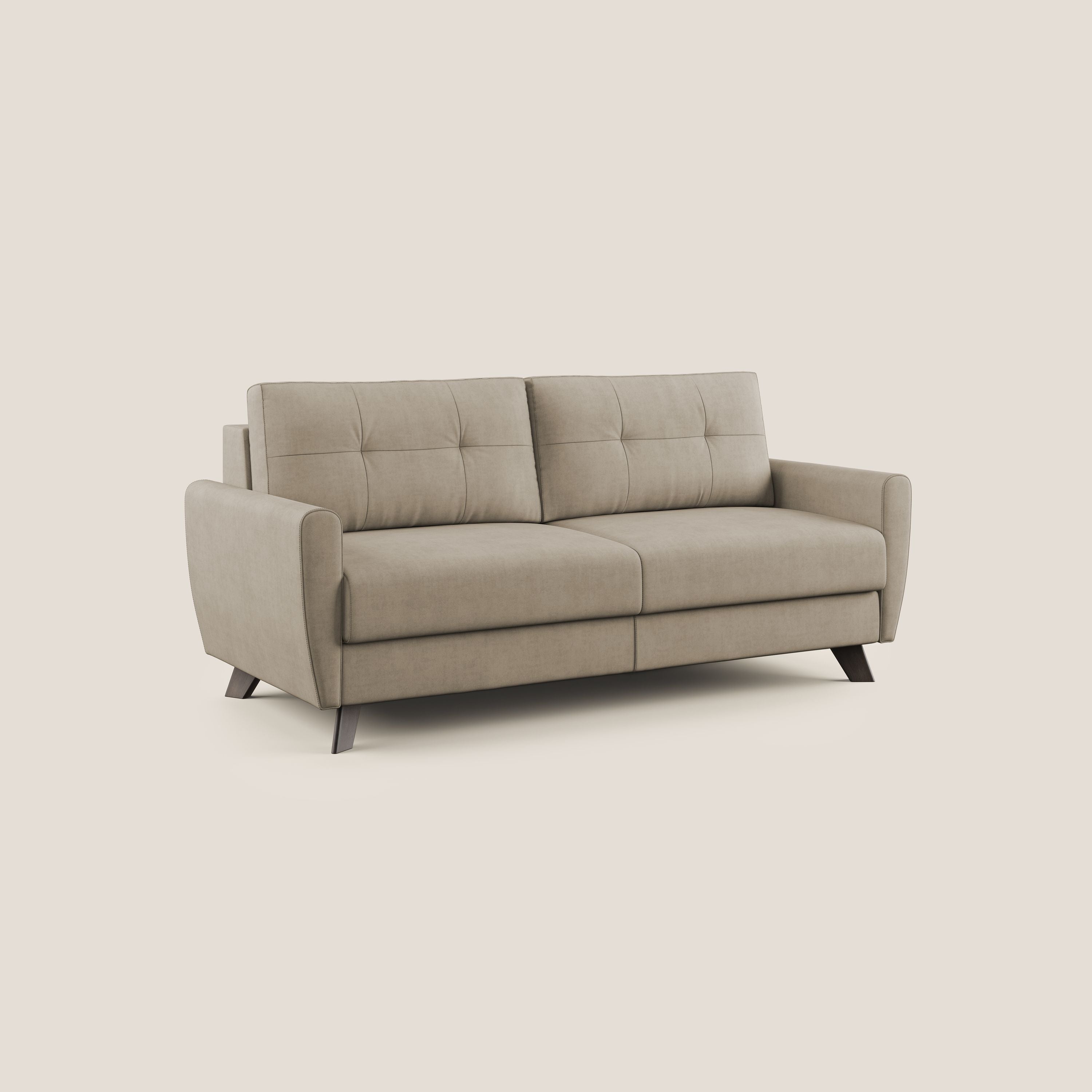Callisto Divano letto matrimoniale in tessuto morbido impermeabile T02 beige - divani.store