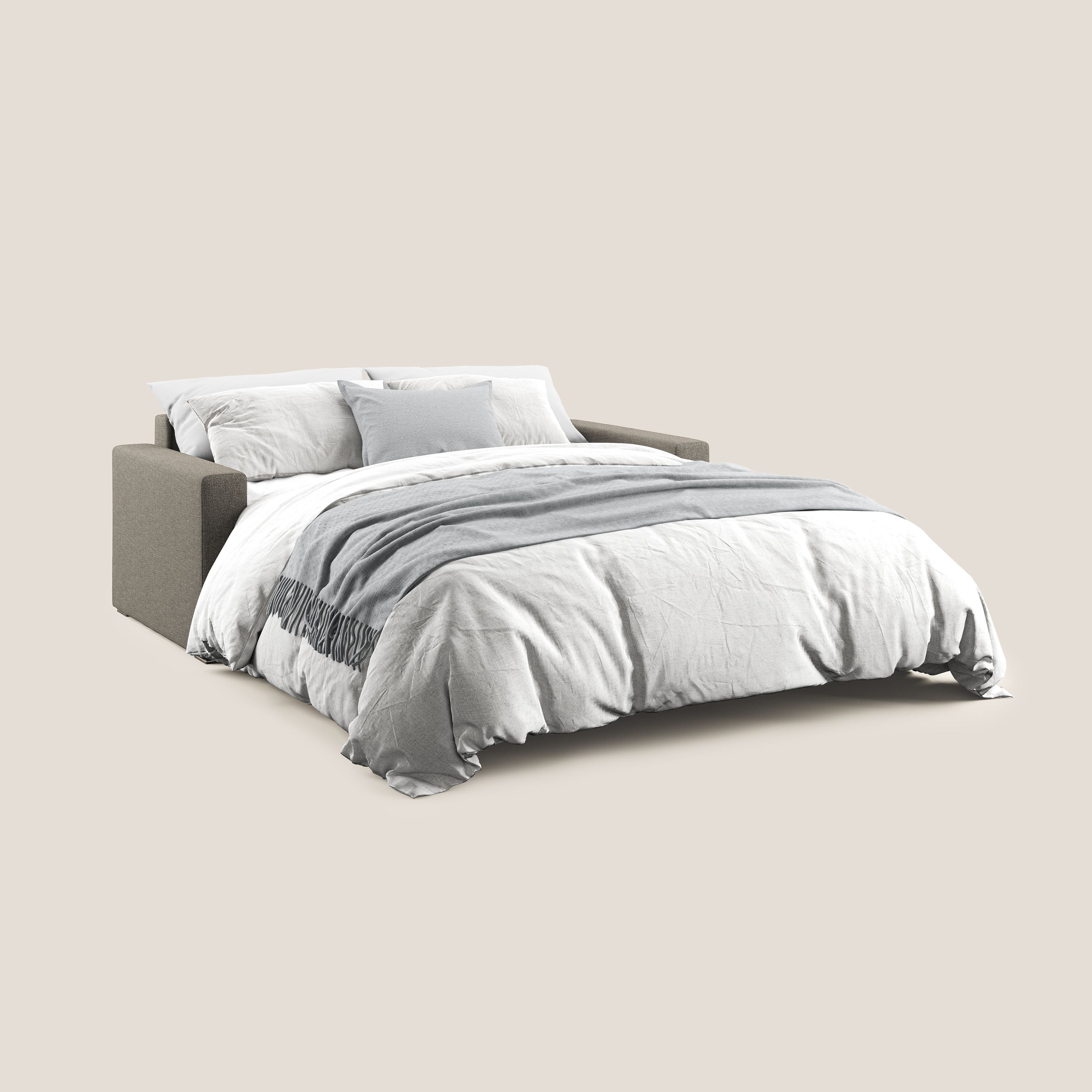 Best Divano letto matrimoniale in tessuto smacchiabile QuickClean T08 tortora - divani.store