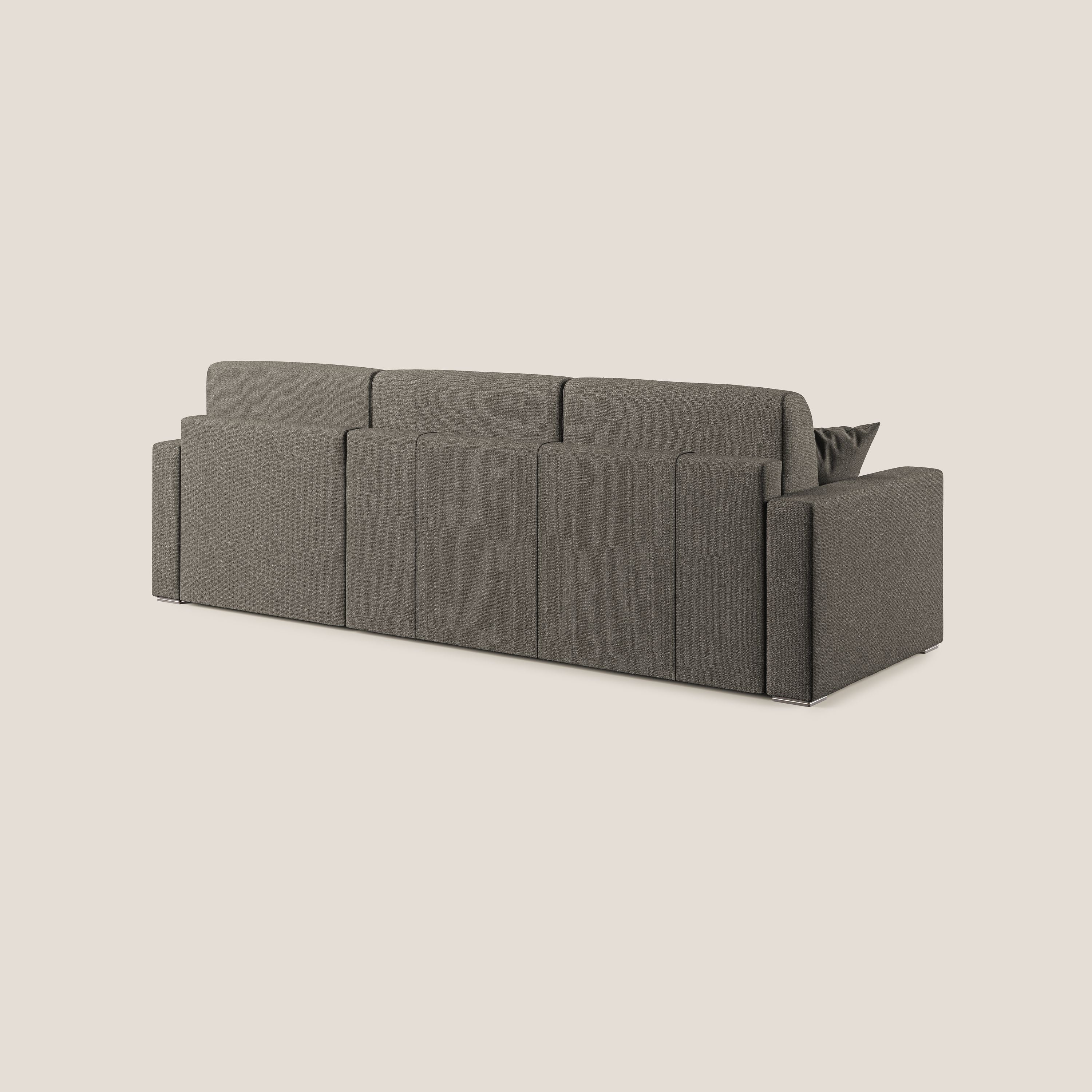 Best Divano letto angolare con penisola in tessuto smacchiabile QuickClean T08 tortora - divani.store