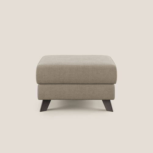 Moon Pouf contenitore e piedini alti in tessuto morbido impermeabile T02 beige - divani.store