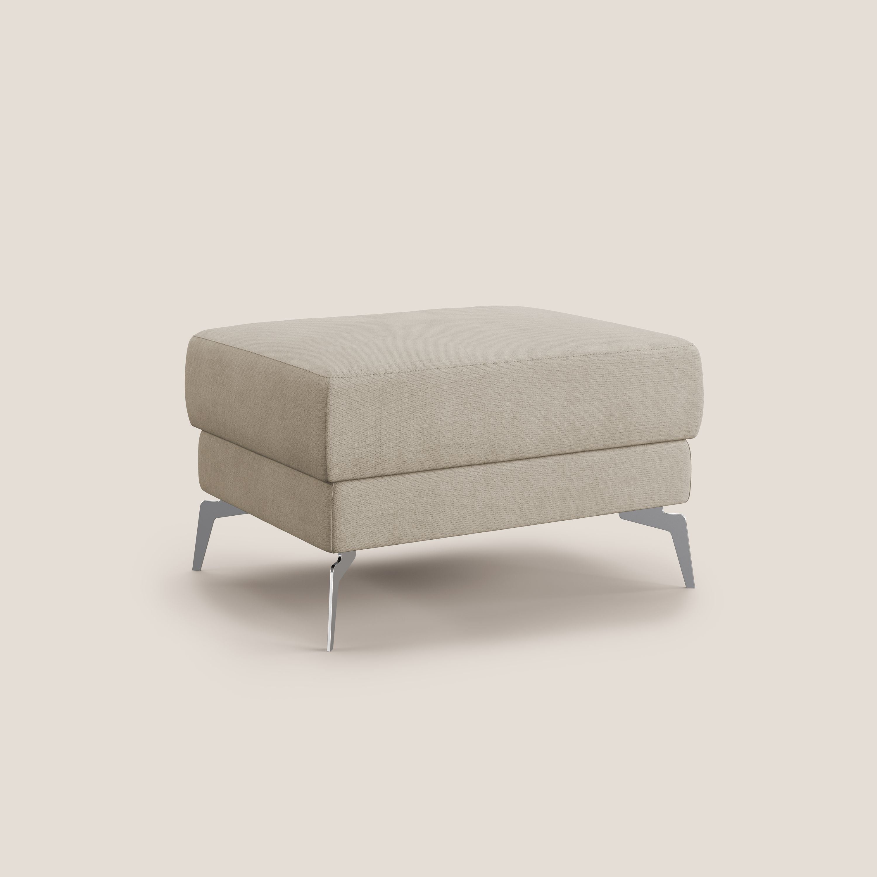 Star Pouf con piedini alti in tessuto impermeabile T02 beige - divani.store