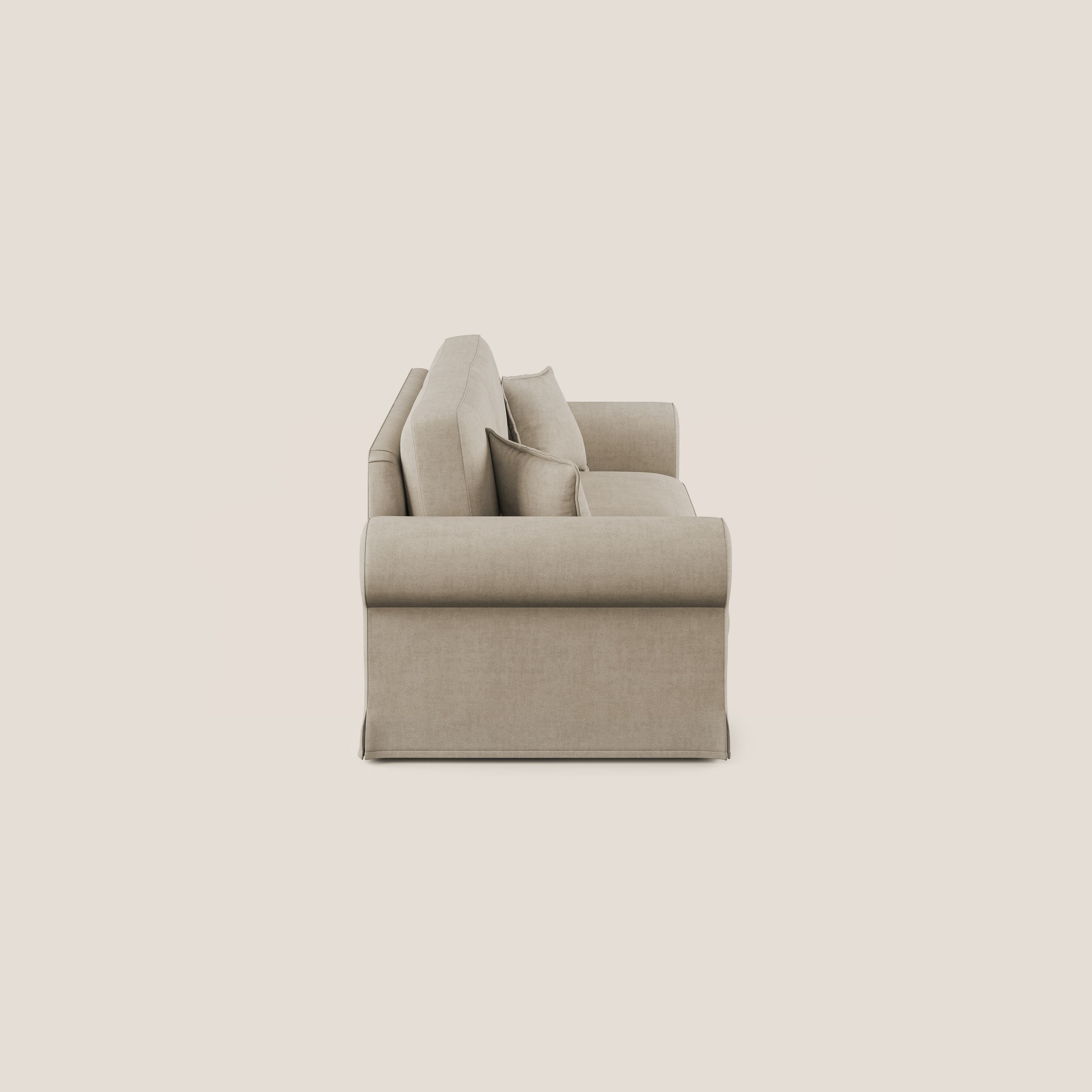 Lady divano classico in piuma d'oca realizzato con tessuto impermeabile T02 beige - divani.store