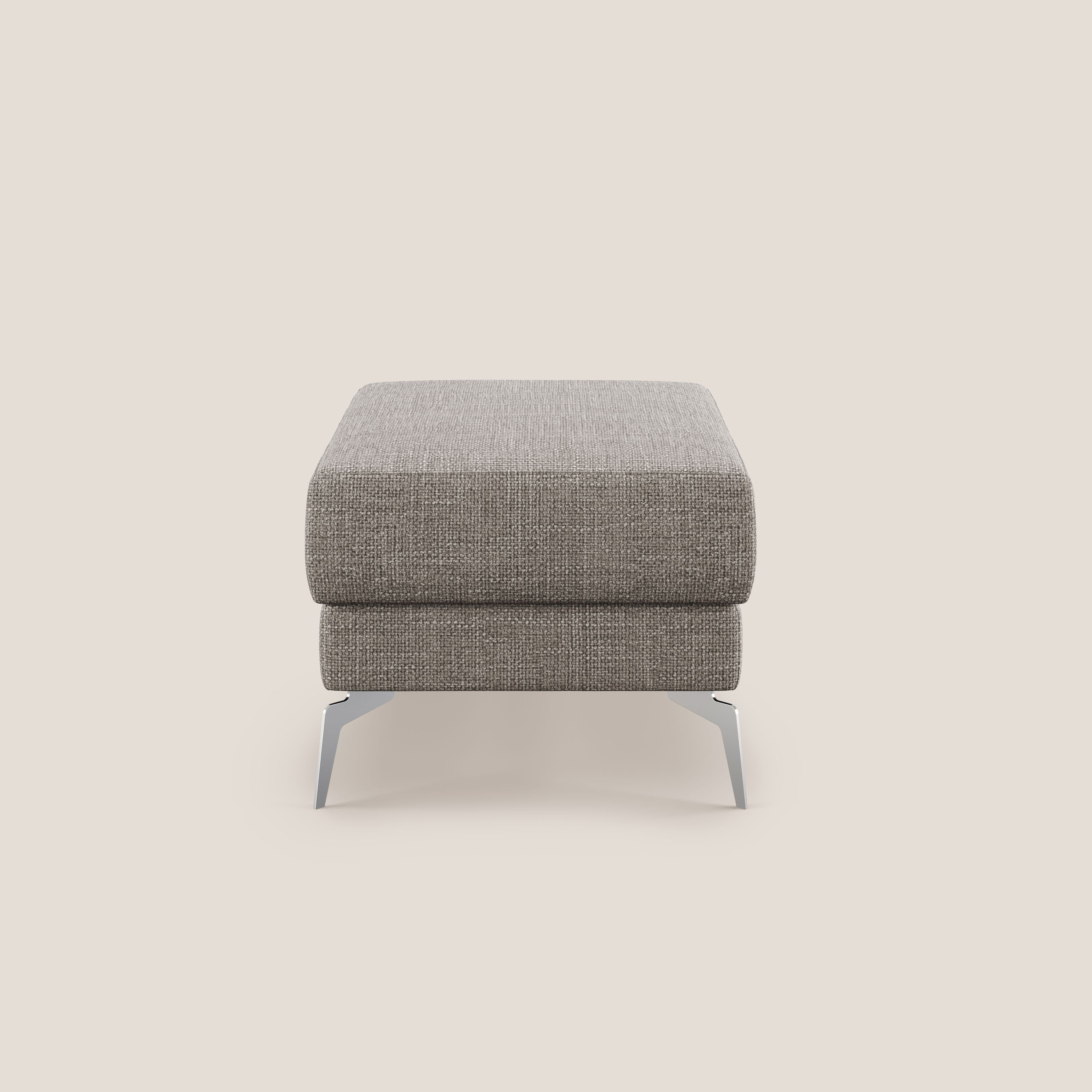 Star Pouf con piedini alti in tessuto impermeabile morbido intreccio T06 tortora - divani.store