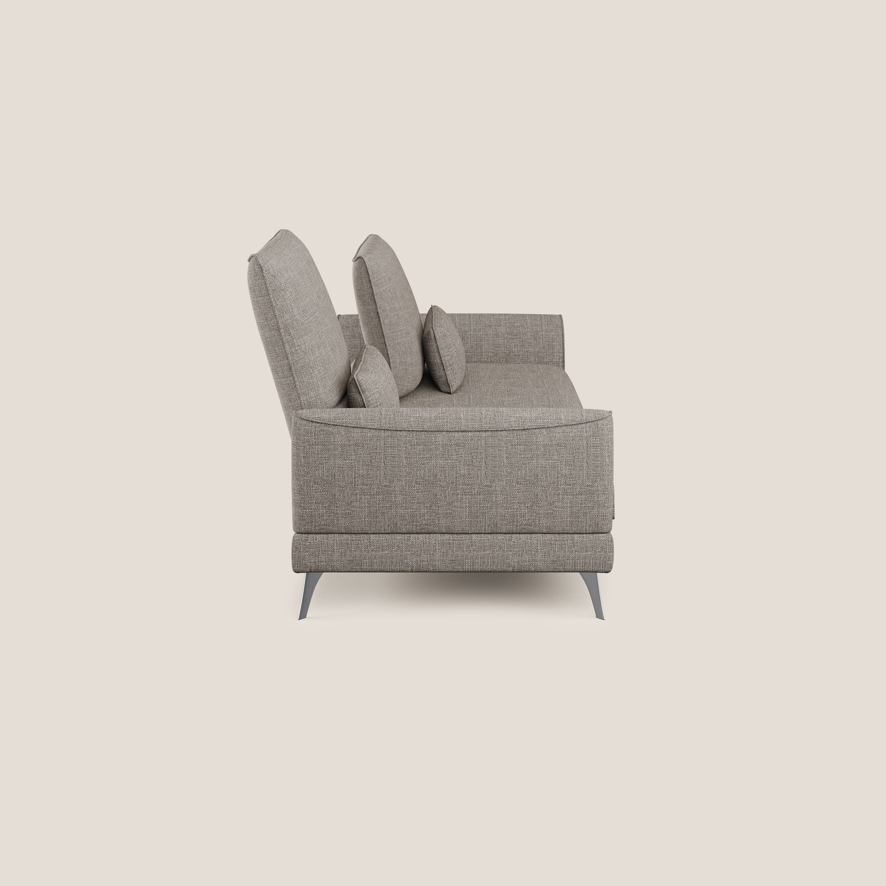 Tommy Divano relax con schienali traslanti in morbido tessuto fiammato T06 tortora - divani.store