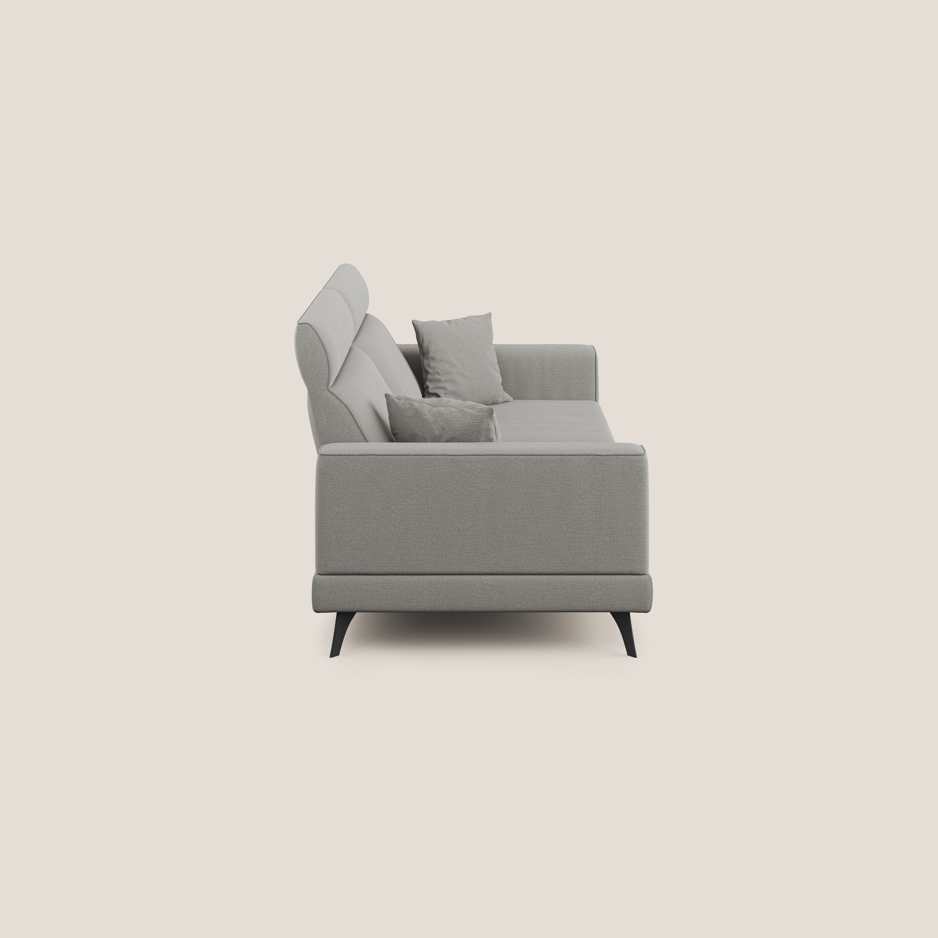 Slide Divano con schienali traslanti e poggiatesta in tessuto simil cotone impermeabile T19 beige - divani.store