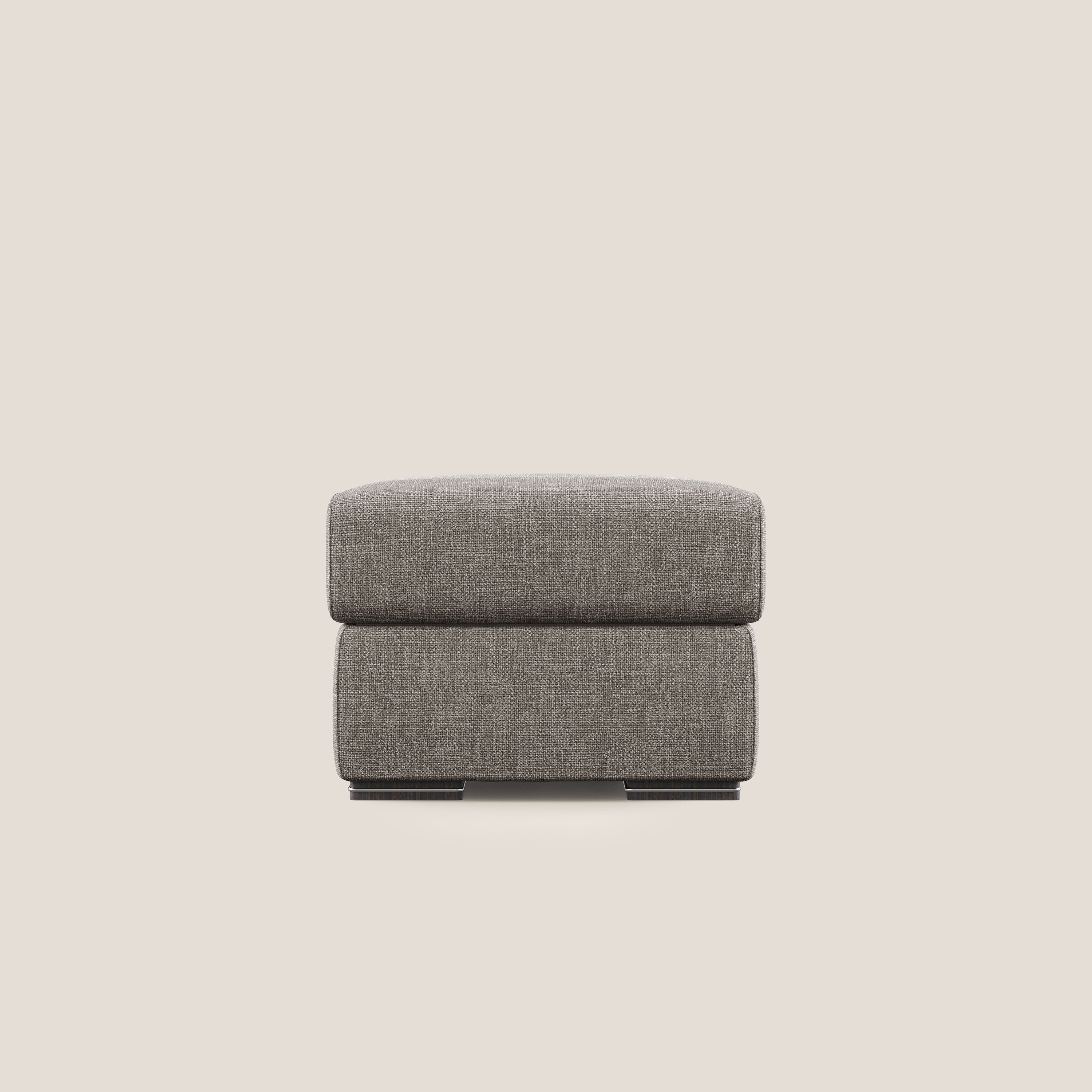 Sun pouf apribile contenitore in tessuto impermeabile morbido intreccio T06 tortora - divani.store