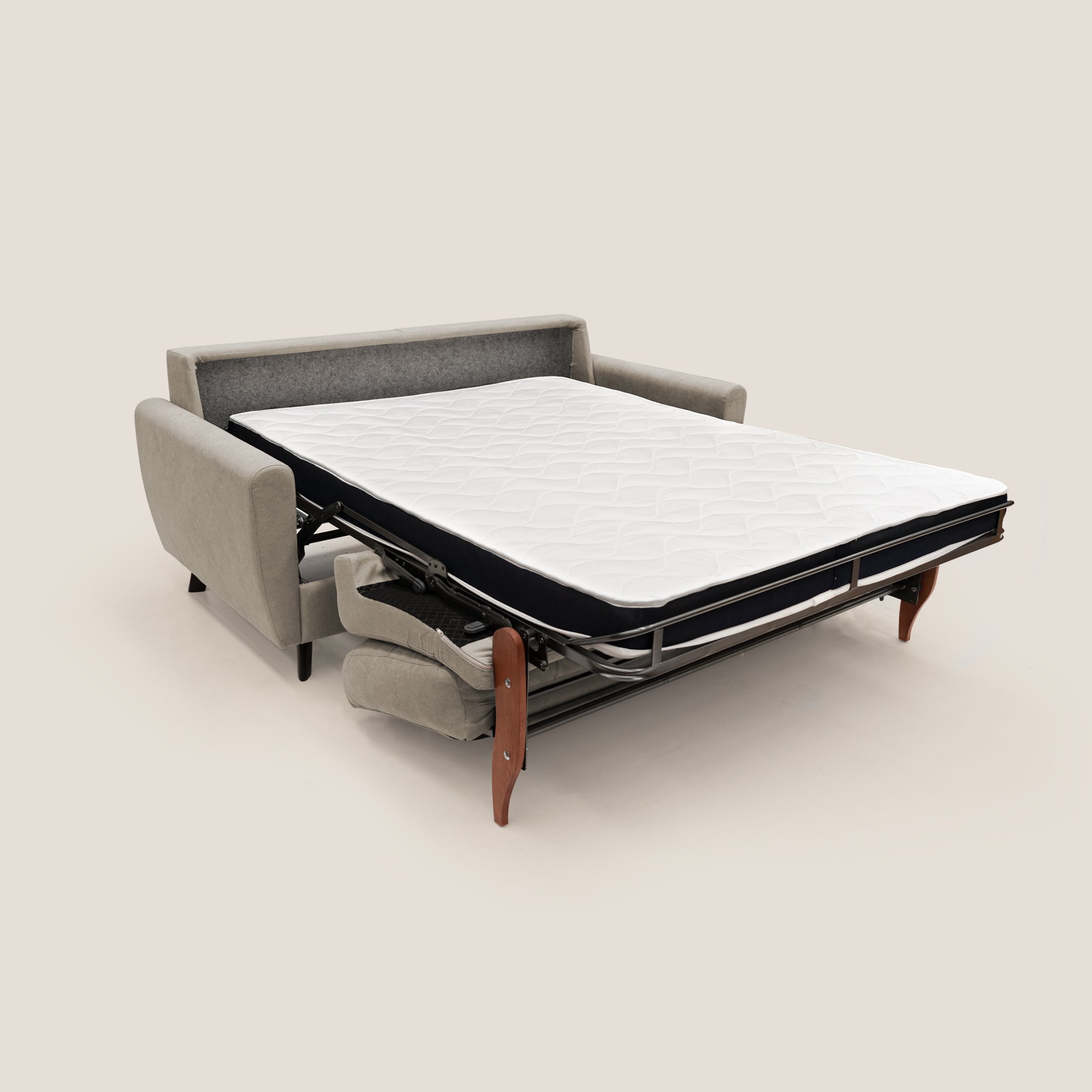 Callisto Divano letto matrimoniale in tessuto morbido impermeabile T02 beige - divani.store