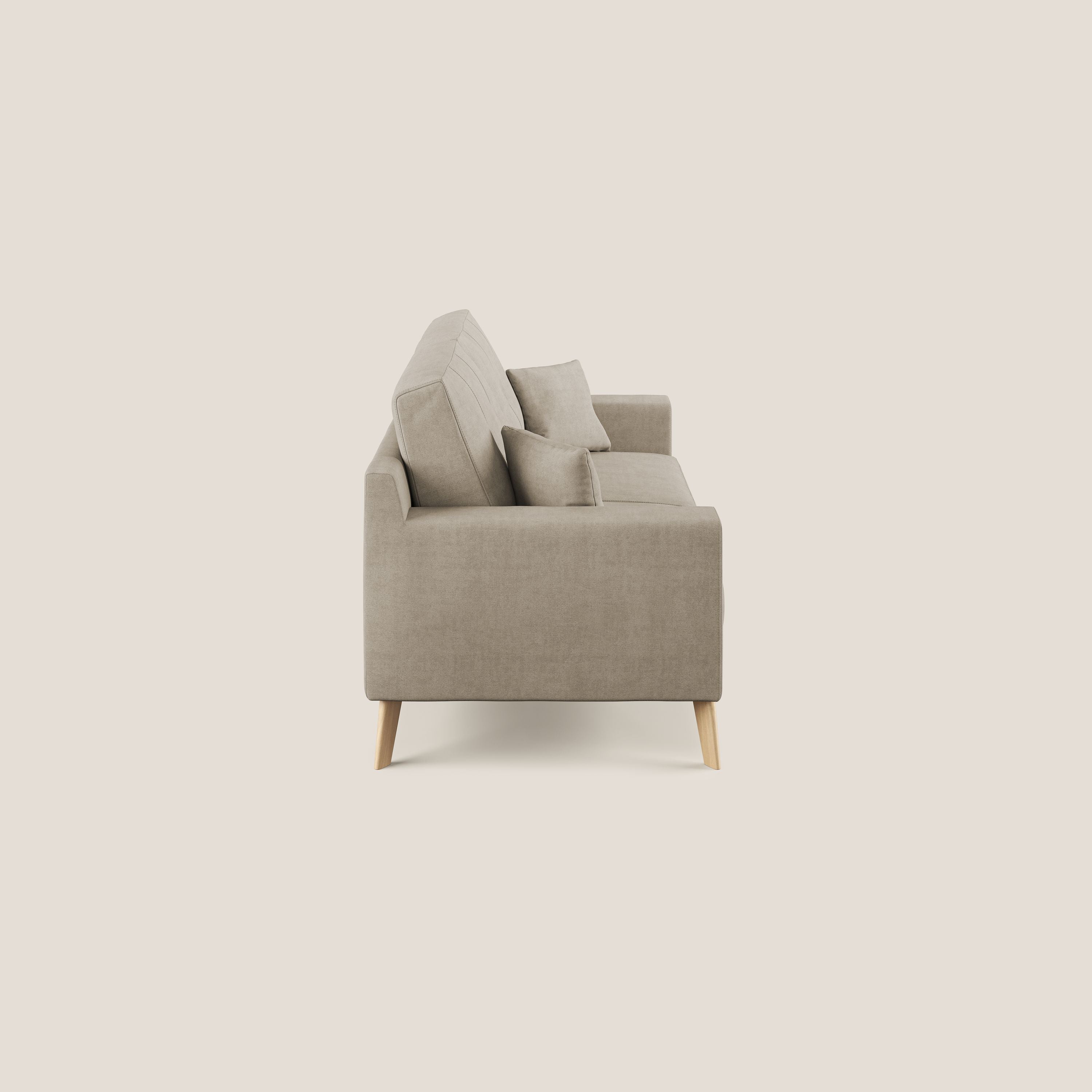 Danish divano moderno in tessuto morbido impermeabile T02 beige - divani.store