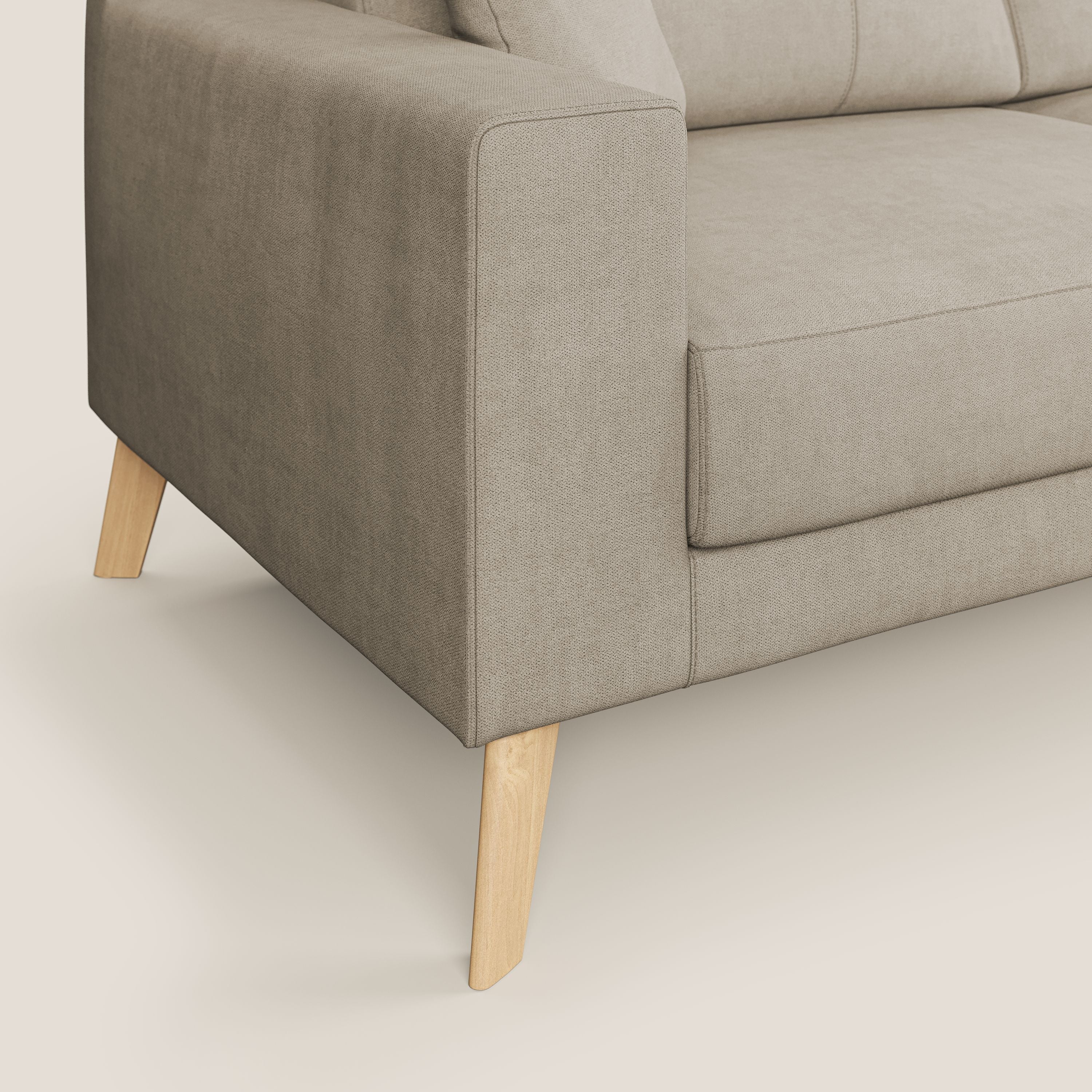 Danish divano moderno in tessuto morbido impermeabile T02 beige - divani.store