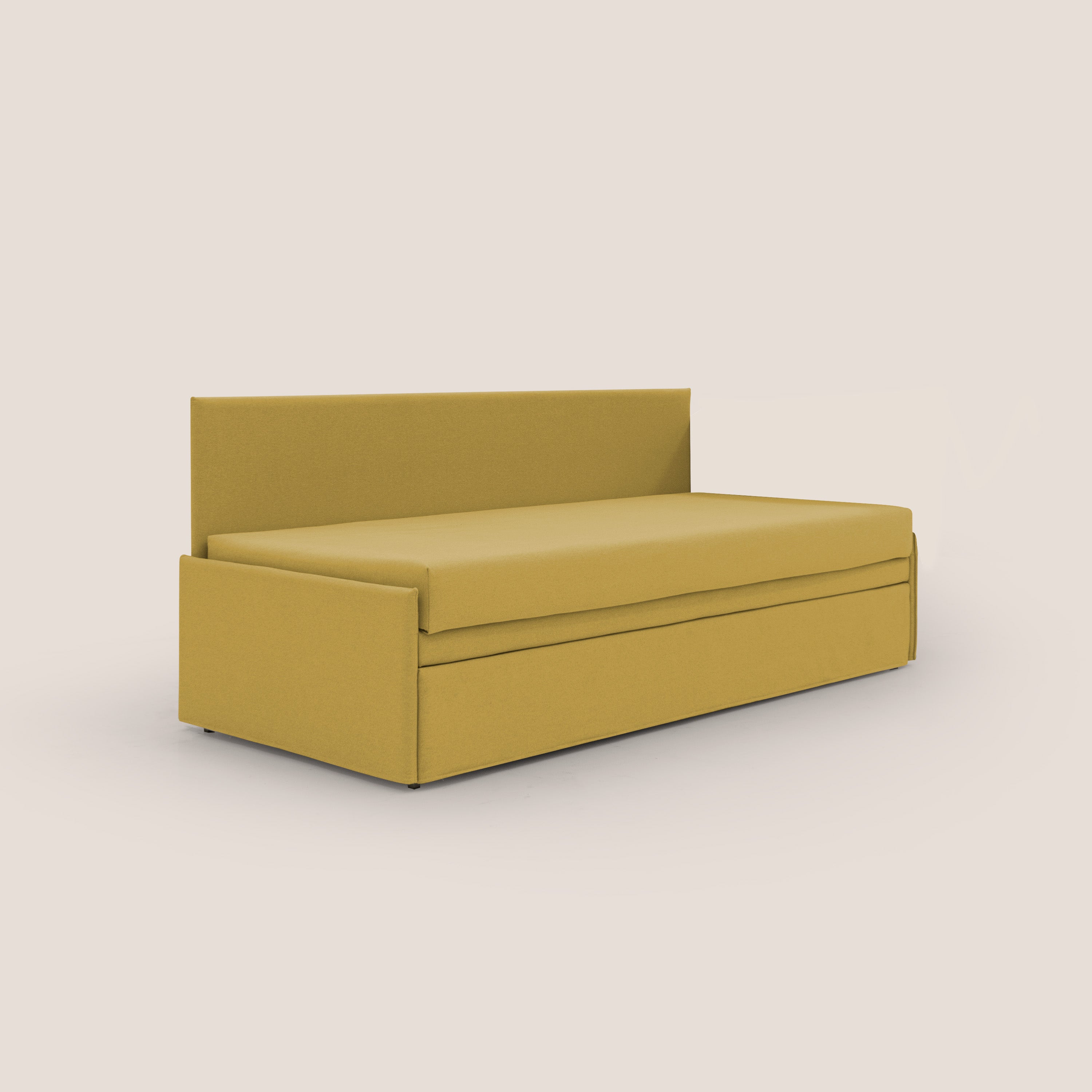 Naviglio Divano duplex con doppio letto in tessuto simil cotone impermeabile T13 giallo - divani.store