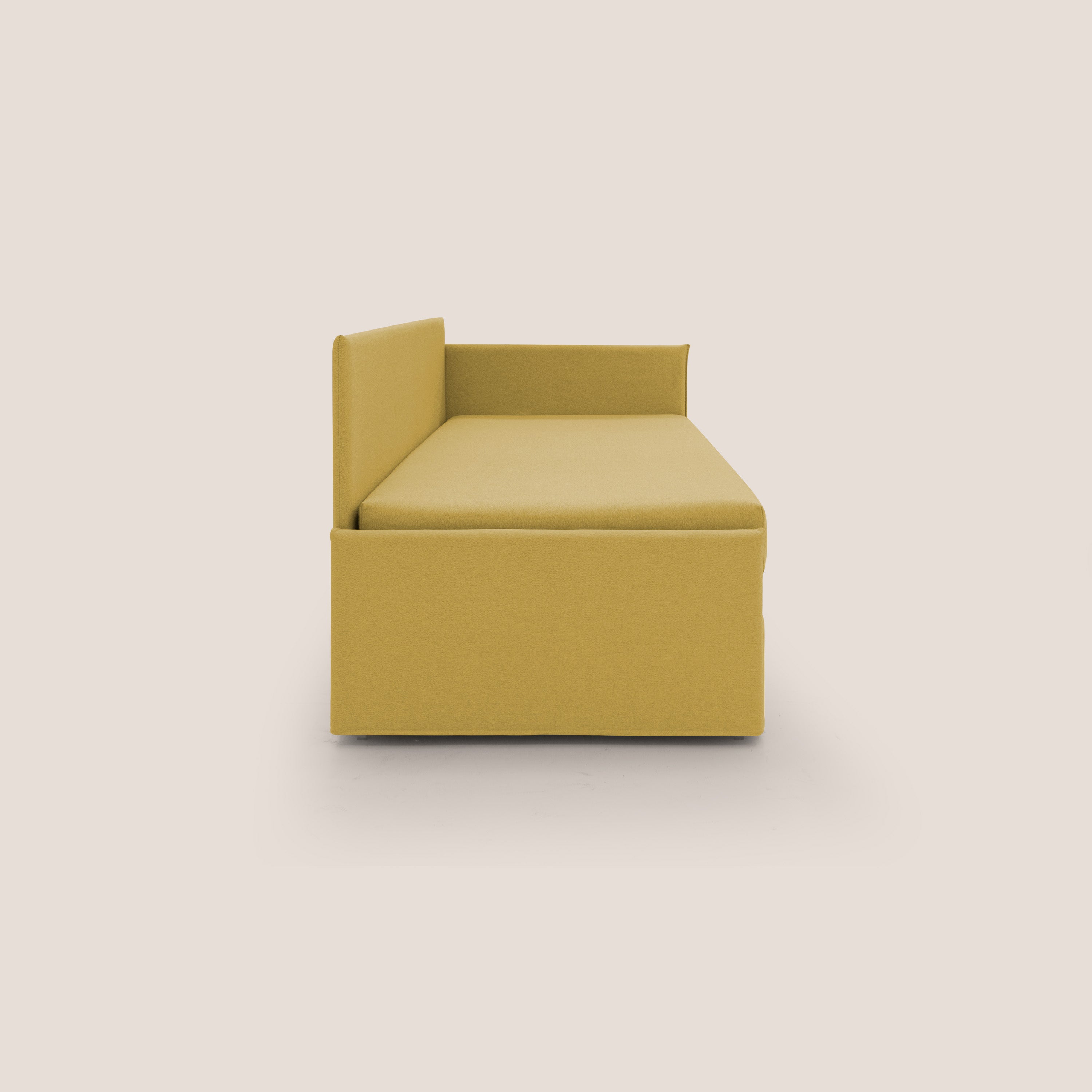 Durini Divano duplex con doppio letto in tessuto simil cotone impermeabile T13 giallo - divani.store