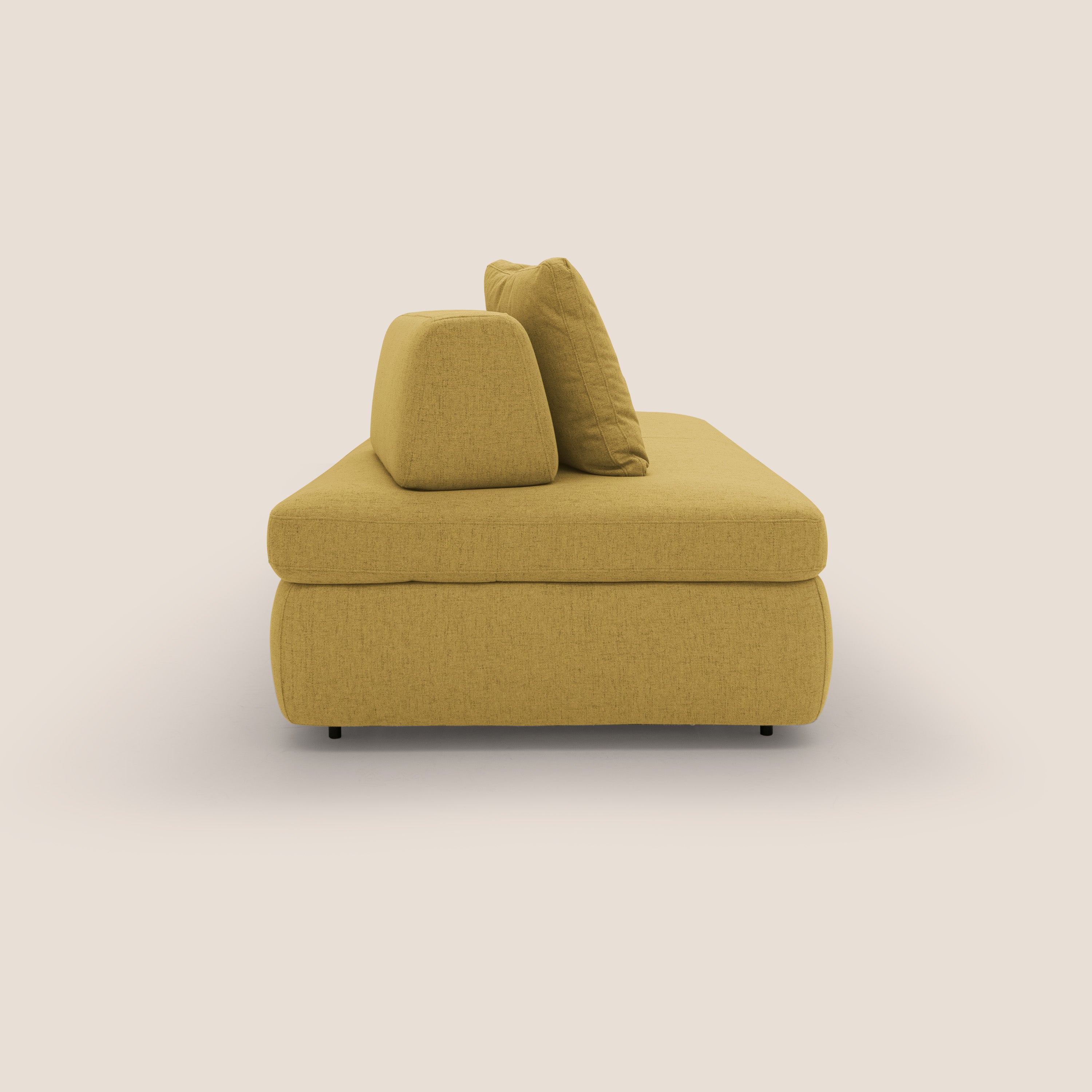 Gransasso Divano letto matrimoniale dal DESIGN innovativo in tessuto impermeabile T03 giallo - divani.store