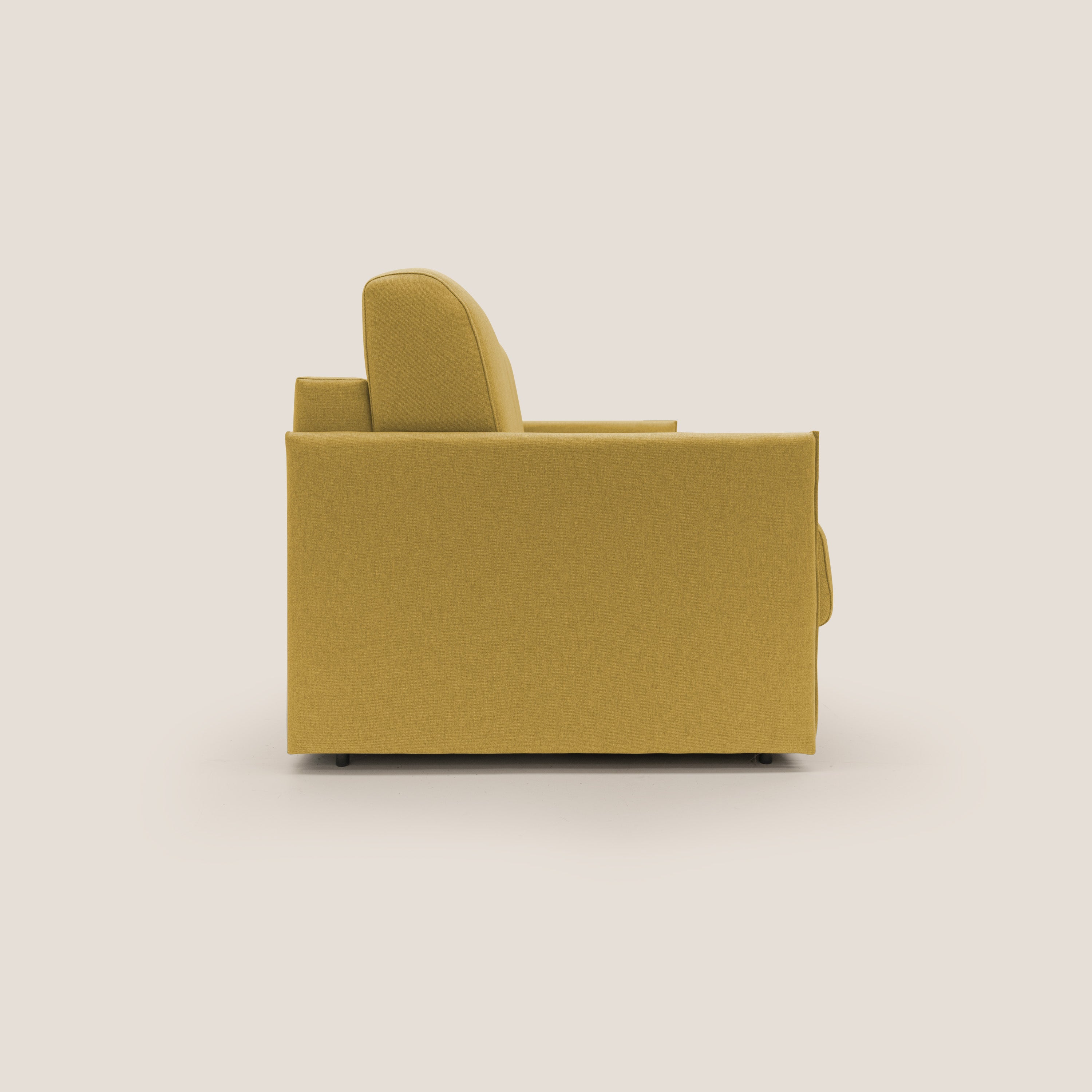 Evans Divano letto matrimoniale in tessuto impermeabile T13 giallo - divani.store