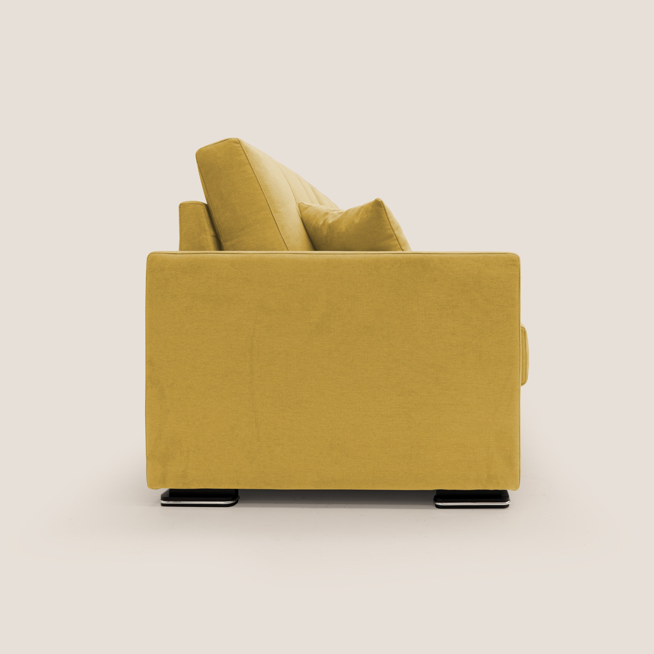 Giove divano in morbido tessuto impermeabile T02 giallo - divani.store