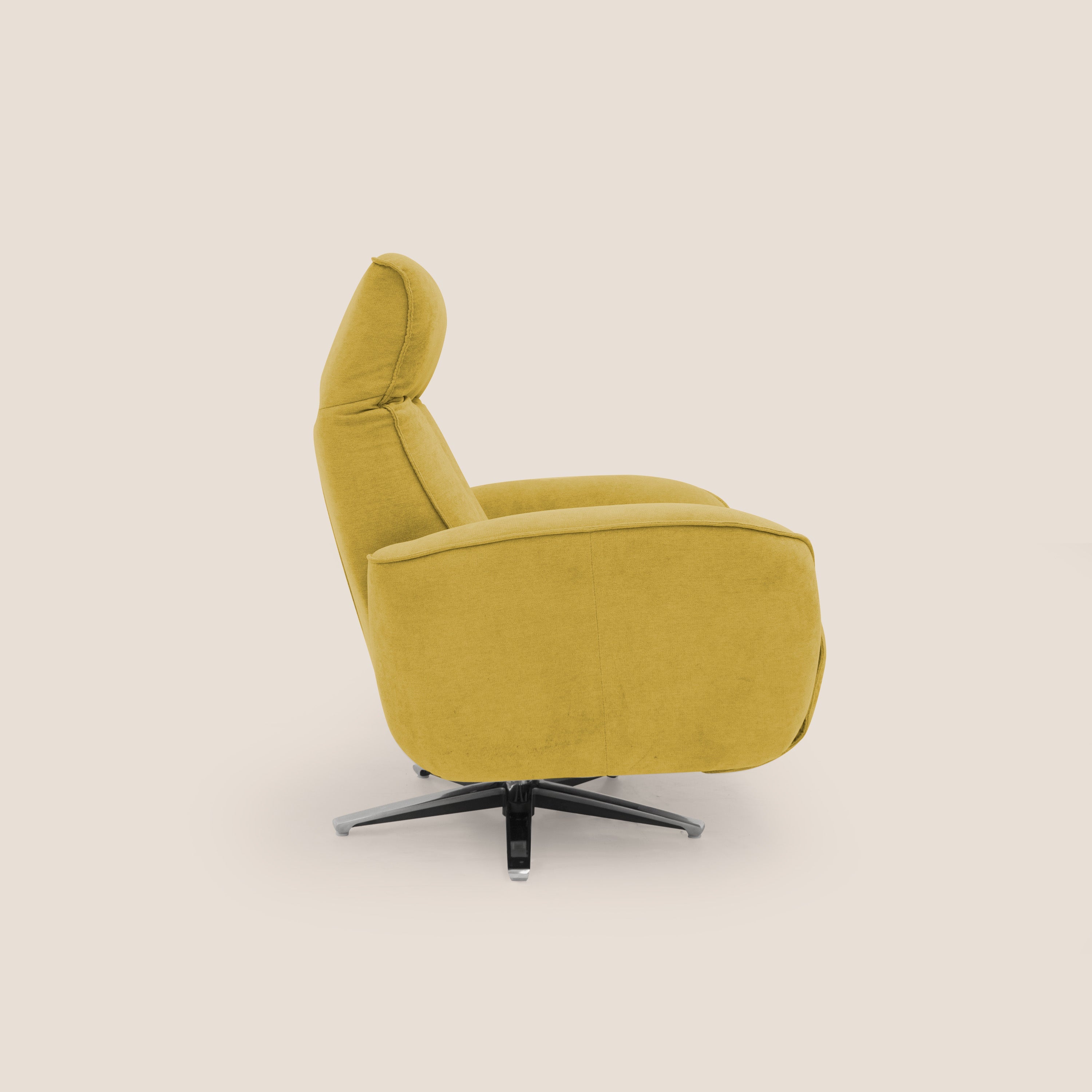 EVA Poltroncina RELAX in morbido tessuto impermeabile T02 giallo - divani.store