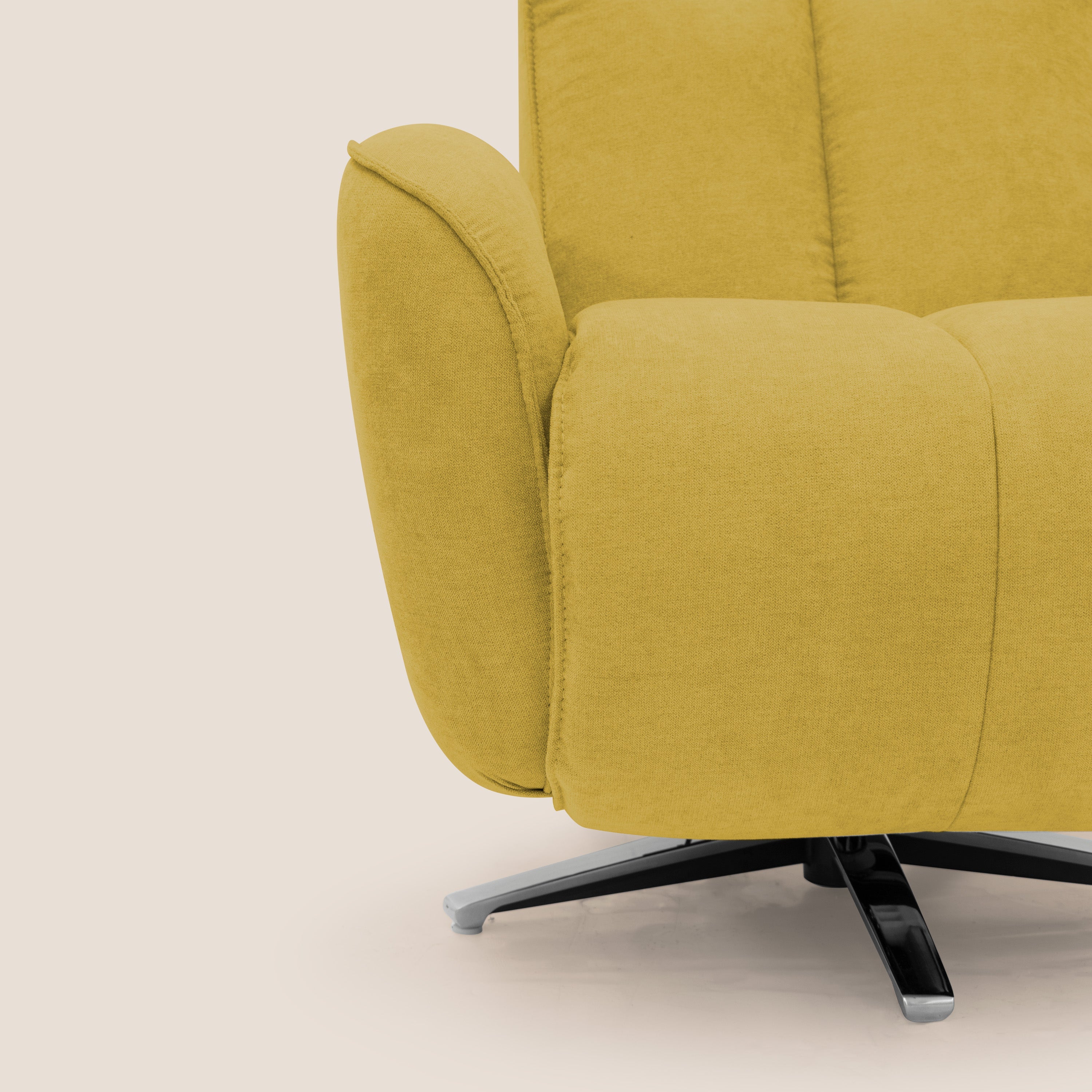 EVA Poltroncina RELAX in morbido tessuto impermeabile T02 giallo - divani.store