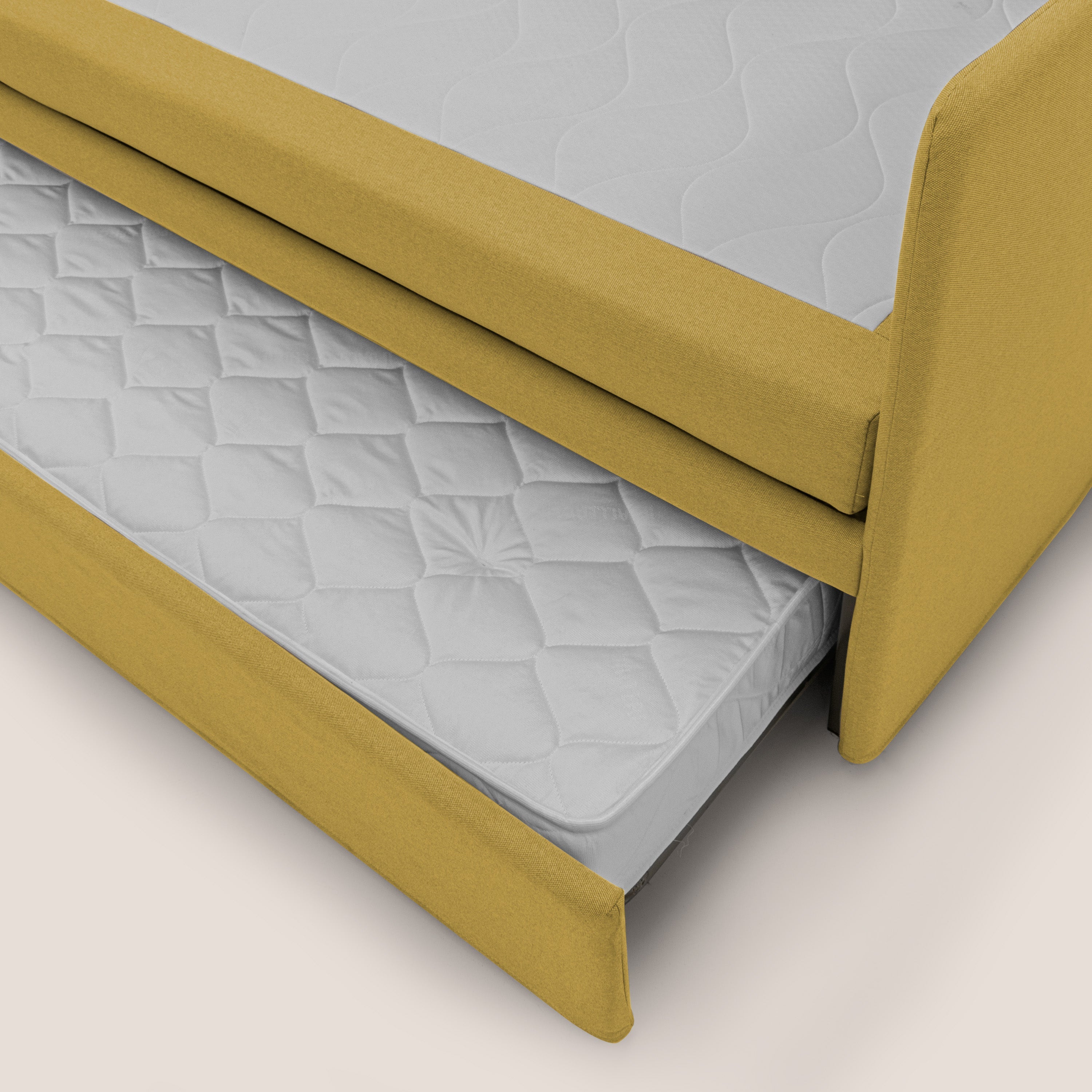 Naviglio Divano duplex con doppio letto in tessuto simil cotone impermeabile T13 giallo - divani.store