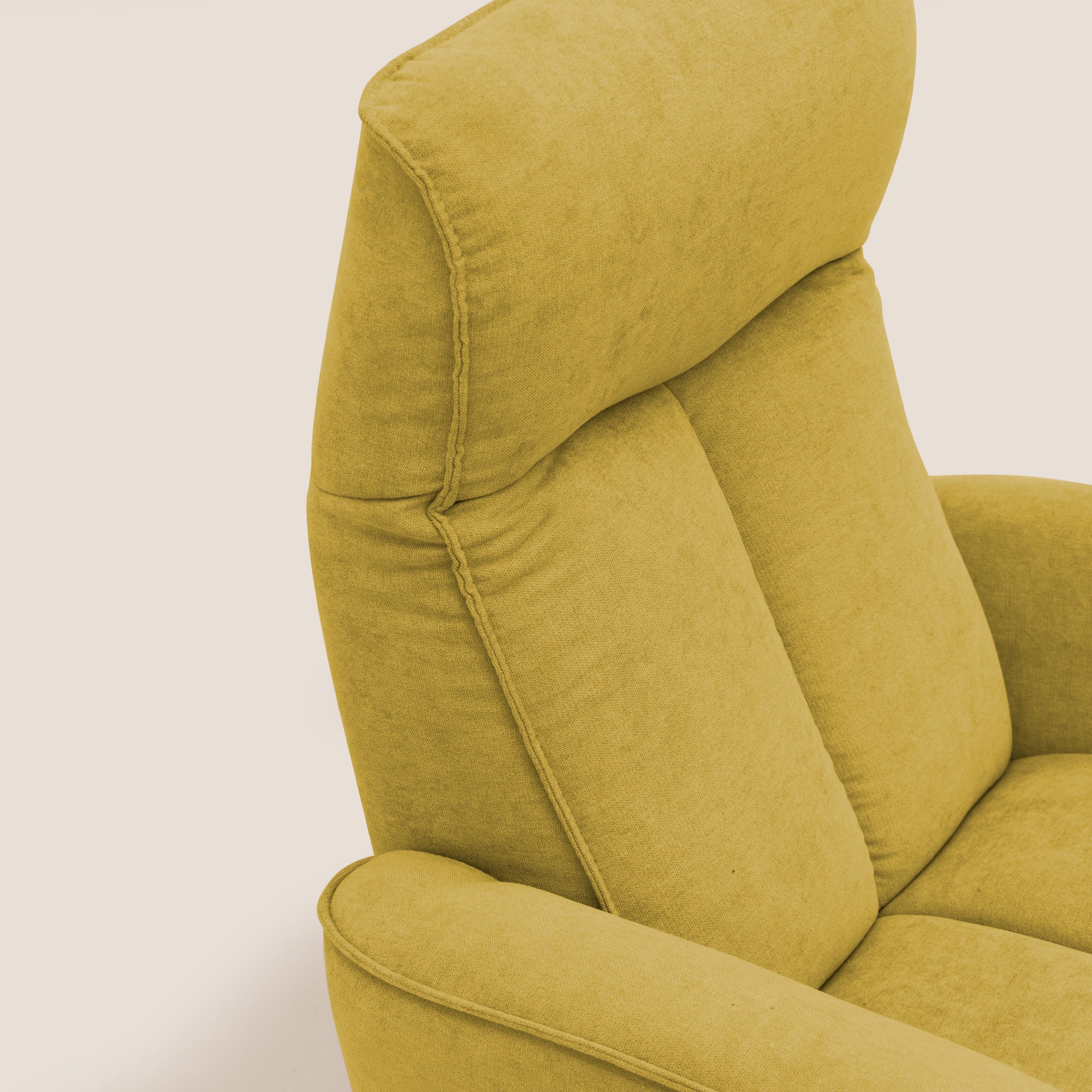 EVA Poltroncina RELAX in morbido tessuto impermeabile T02 giallo - divani.store