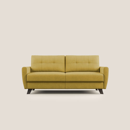 Callisto Divano letto matrimoniale in tessuto morbido impermeabile T02 giallo - divani.store