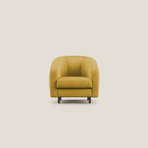 Pandora Poltroncina in tessuto morbido impermeabile T02 giallo - divani.store