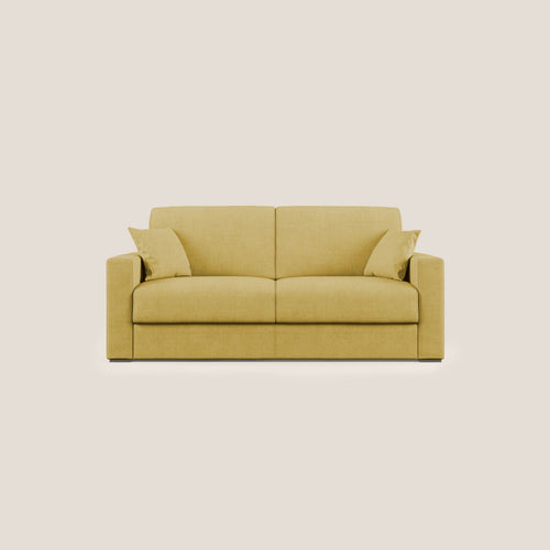 Best Divano letto matrimoniale in tessuto impermeabile T02 giallo - divani.store