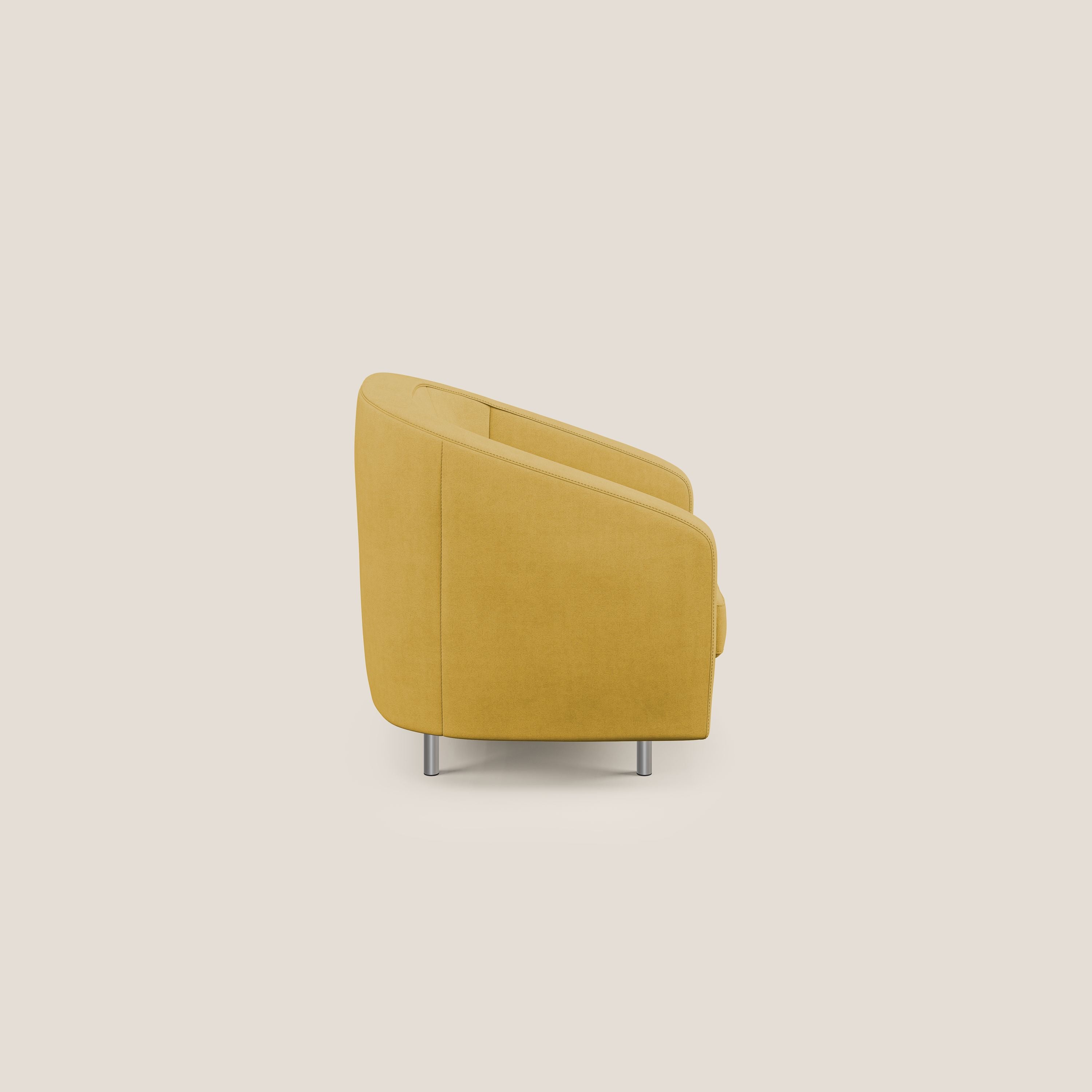 Sally Poltroncina in tessuto morbido impermeabile T02 giallo - divani.store