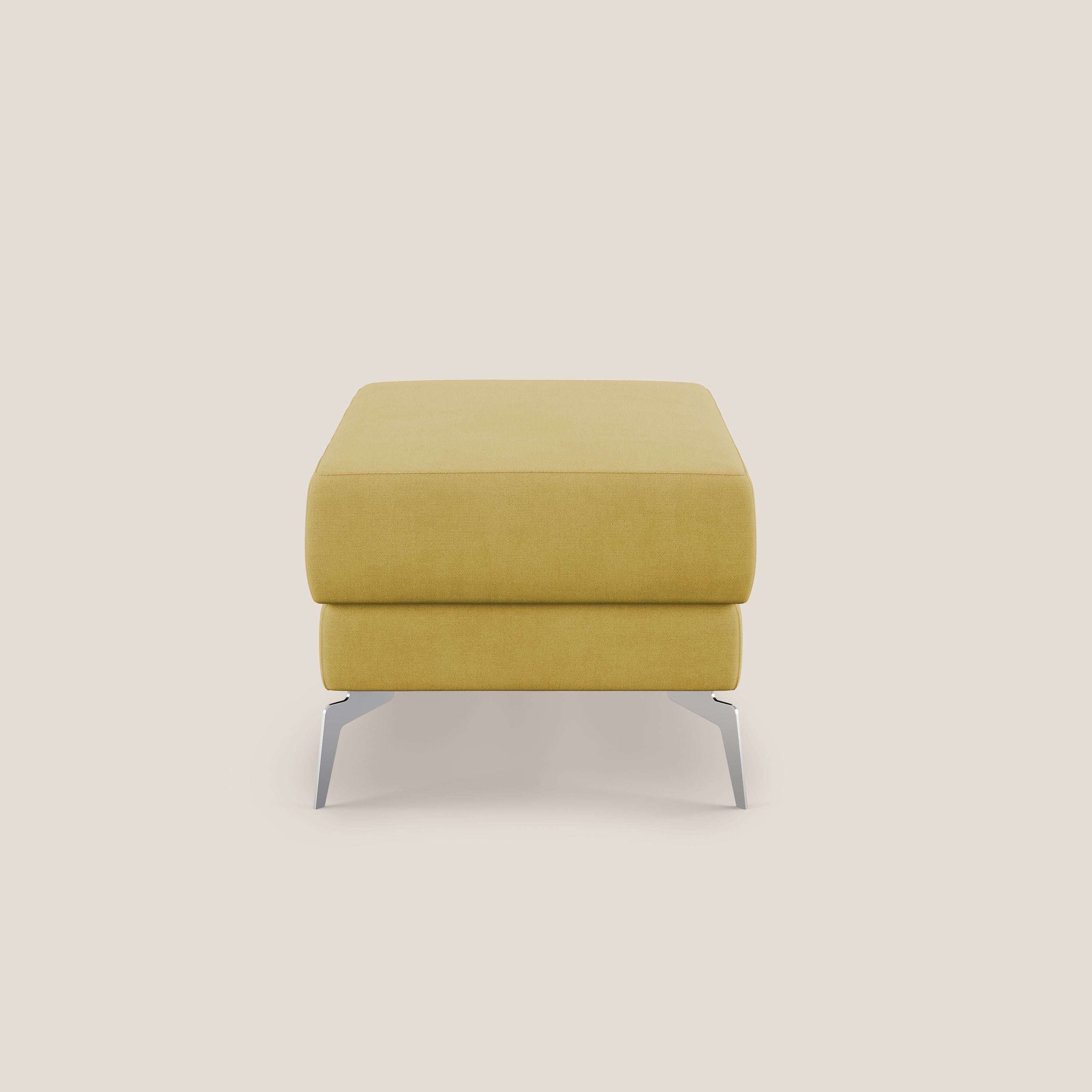 Star Pouf con piedini alti in tessuto impermeabile T02 giallo - divani.store