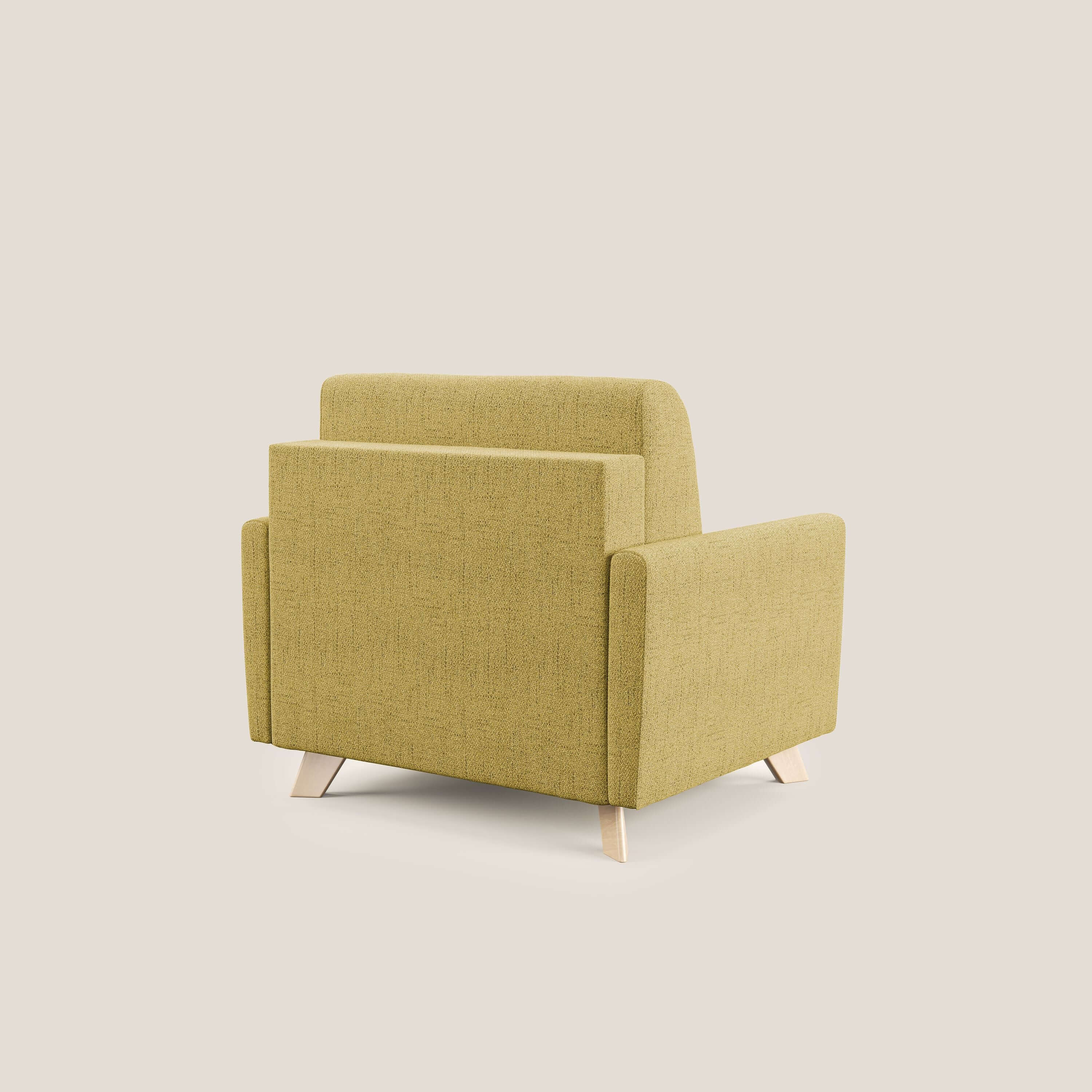 Edgar poltrona letto in tessuto felis impermeabile T03 giallo - divani.store