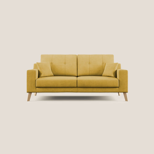 Danish divano moderno in tessuto morbido impermeabile T02 giallo - divani.store
