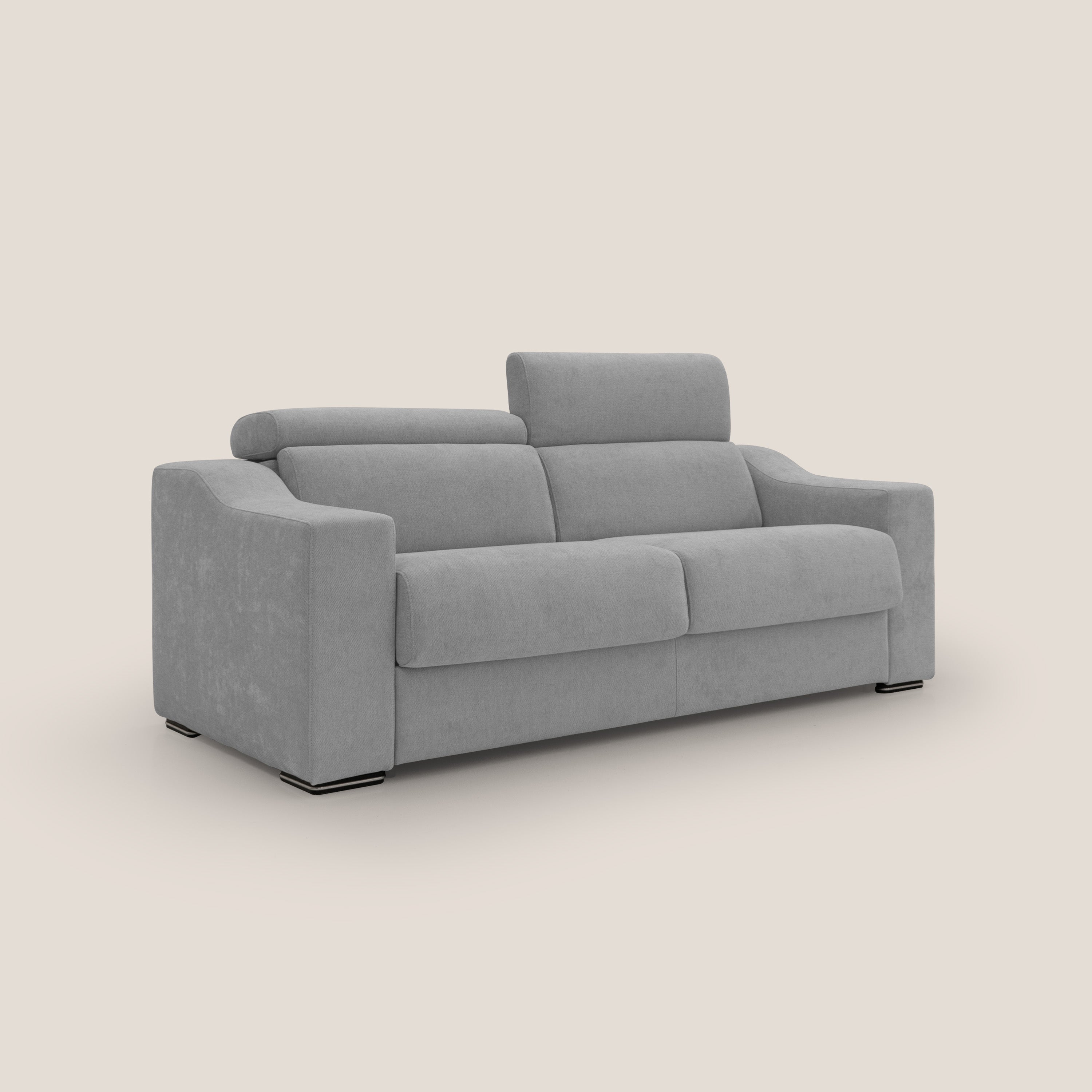 Bomber divano letto matrimoniale con poggiatesta in tessuto impermeabile T14 - divani.store