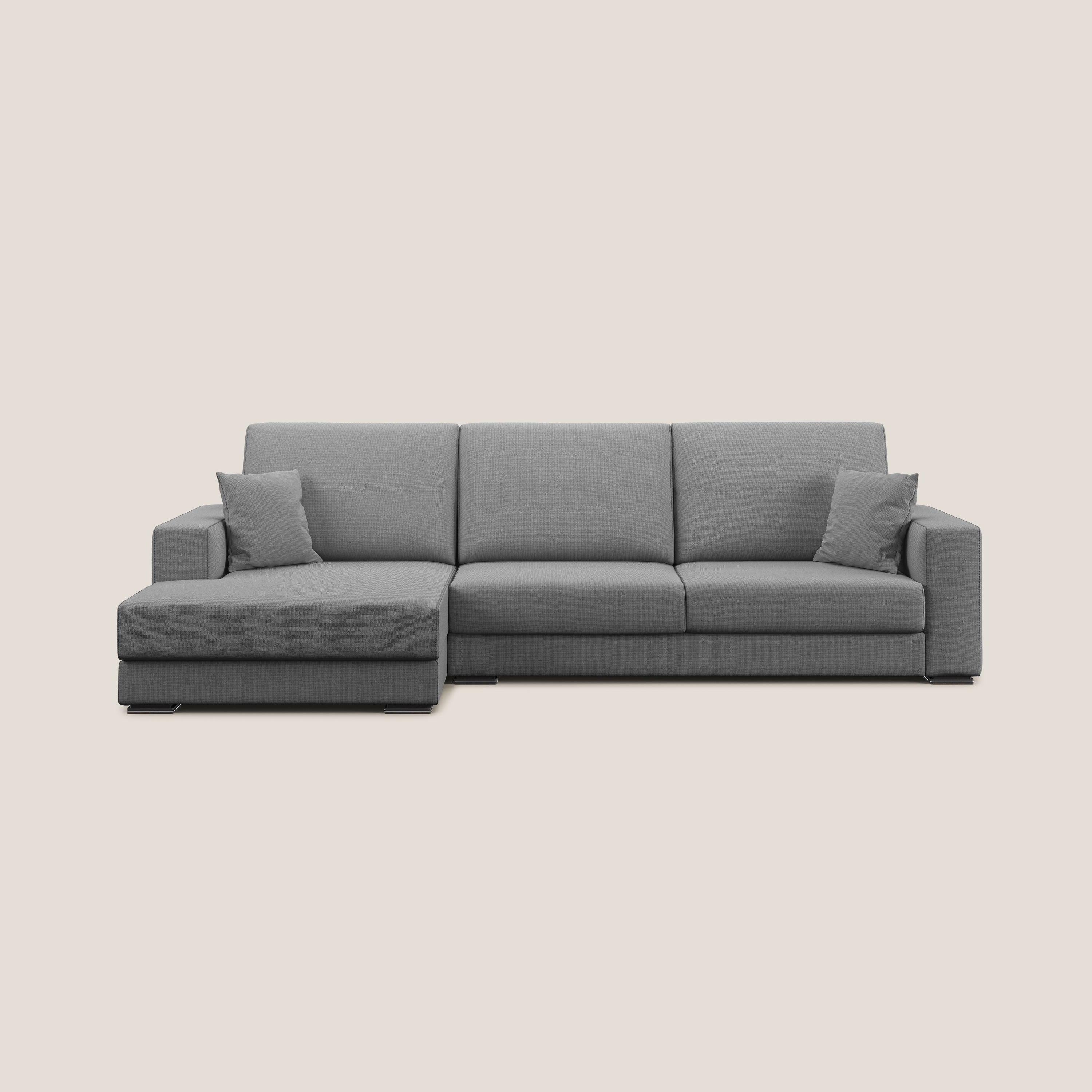 Marte divano angolare in tessuto smacchiabile impermeabile T08 grigio - divani.store