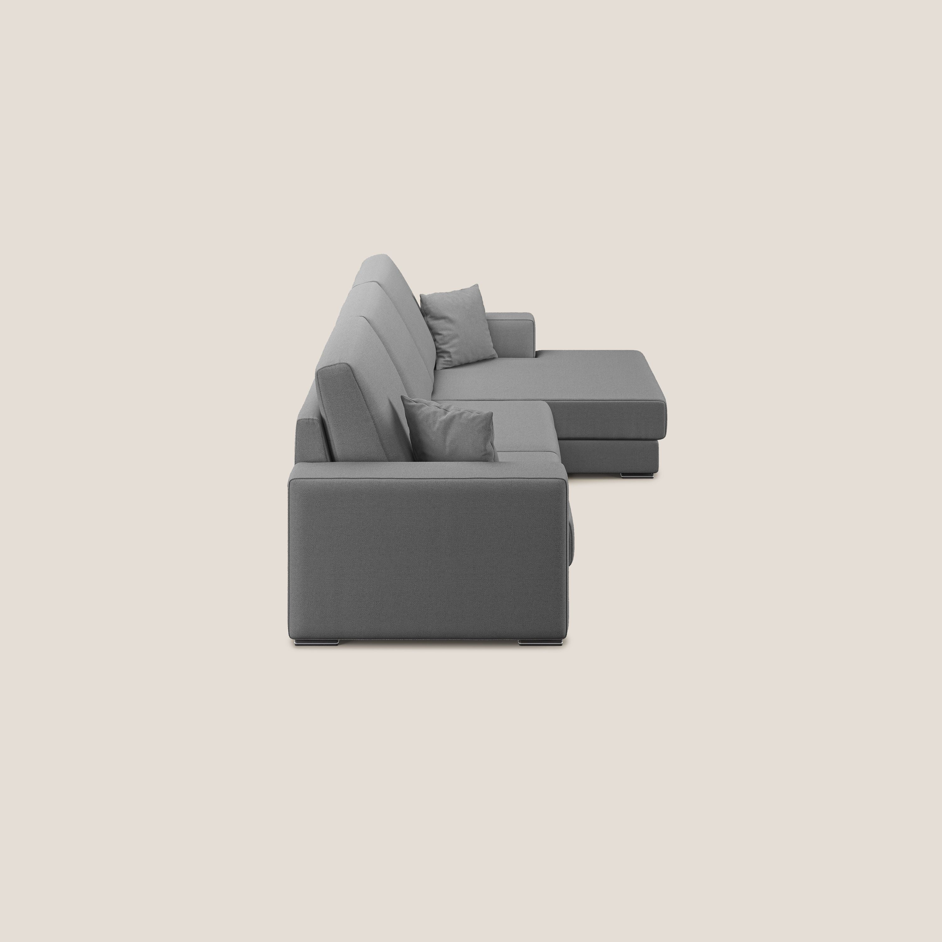 Marte divano angolare in tessuto smacchiabile impermeabile T08 grigio - divani.store