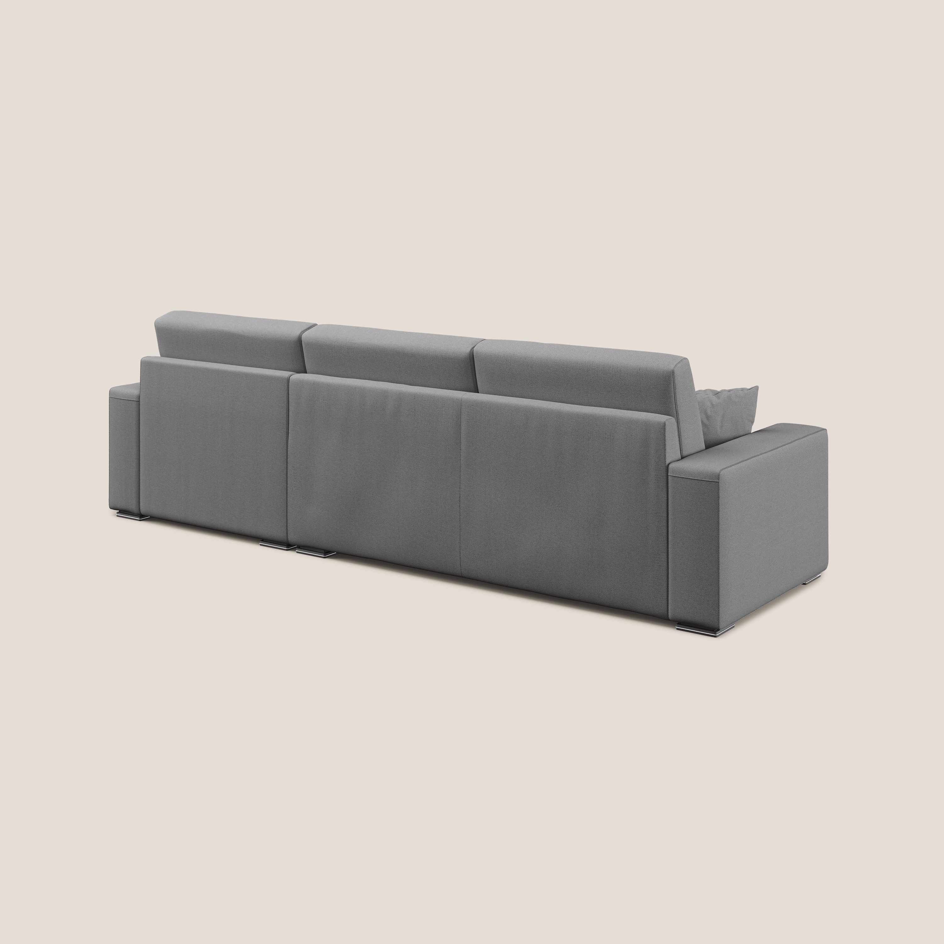 Marte divano angolare in tessuto smacchiabile impermeabile T08 grigio - divani.store