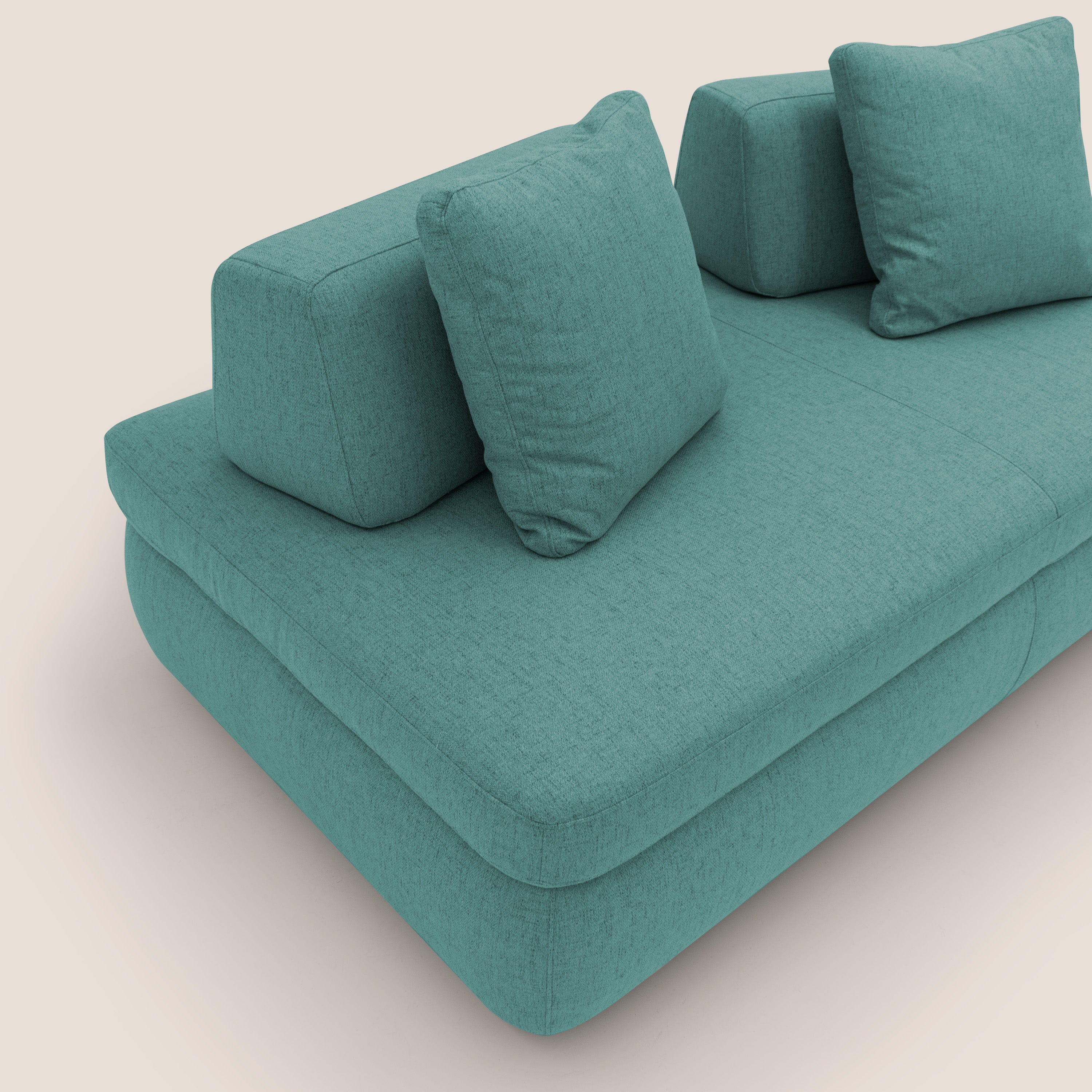 Gransasso Divano letto matrimoniale dal DESIGN innovativo in tessuto impermeabile T03 verde acqua - divani.store