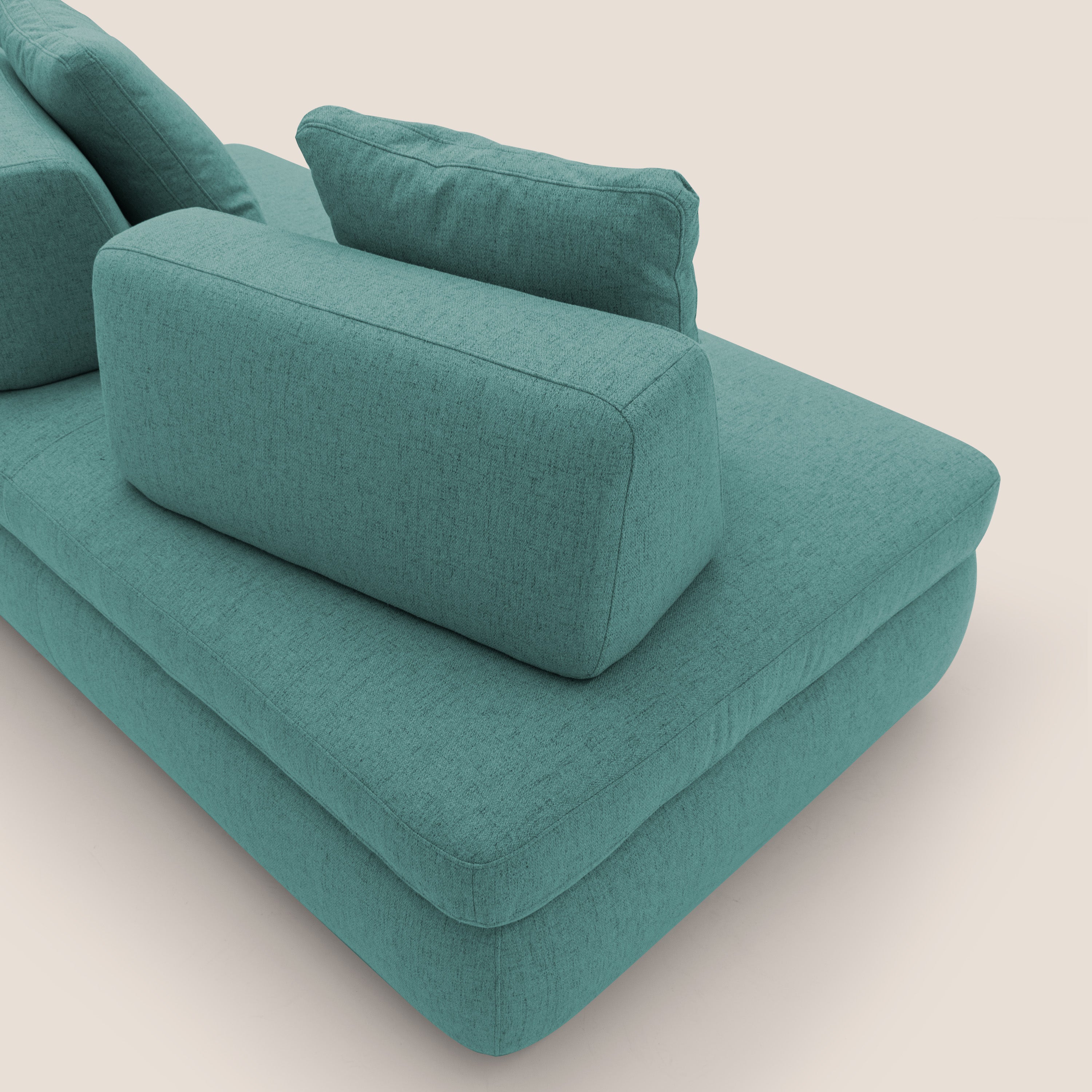 Gransasso Divano letto matrimoniale dal DESIGN innovativo in tessuto impermeabile T03 verde acqua - divani.store