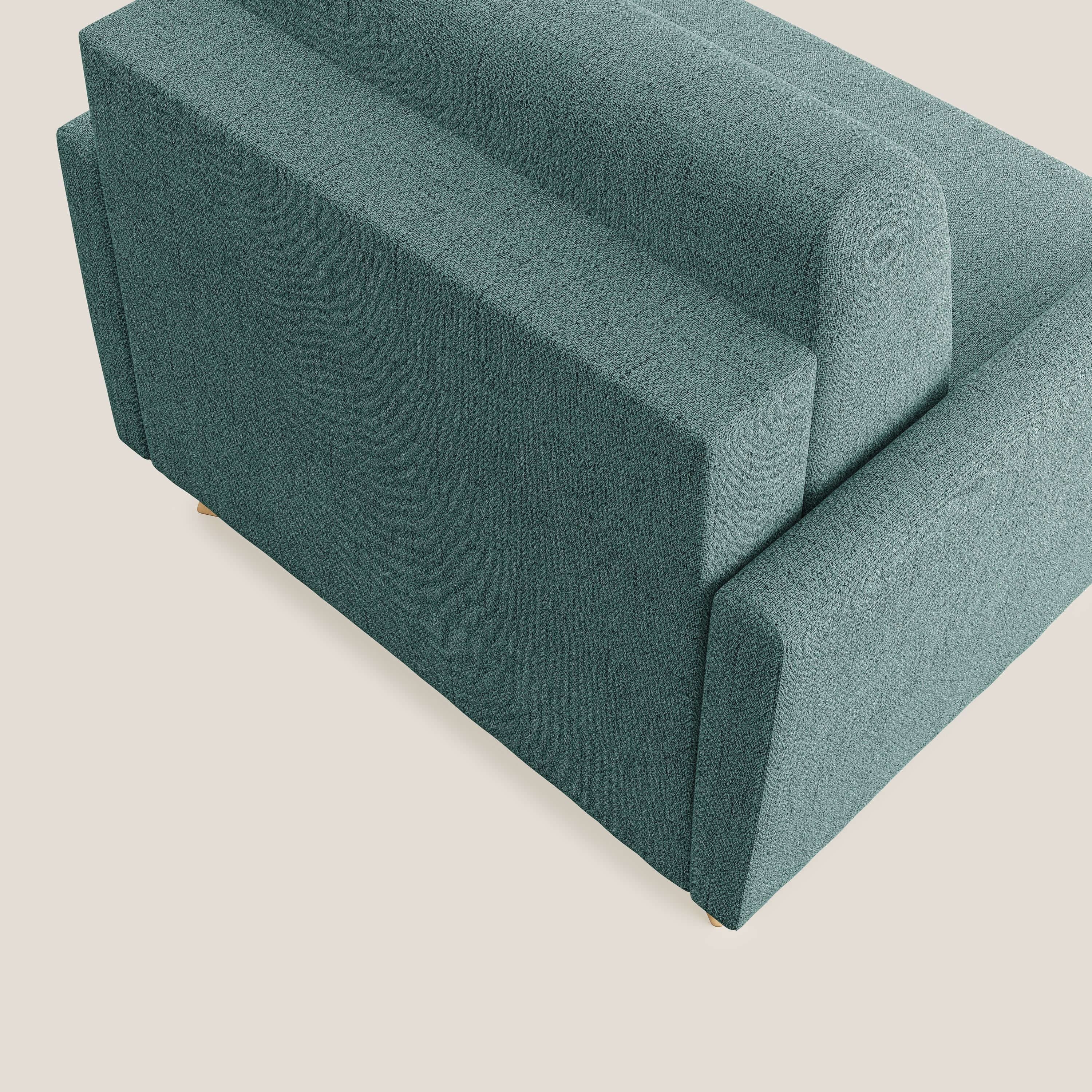 Edgar poltrona letto in tessuto felis impermeabile T03 verde acqua - divani.store
