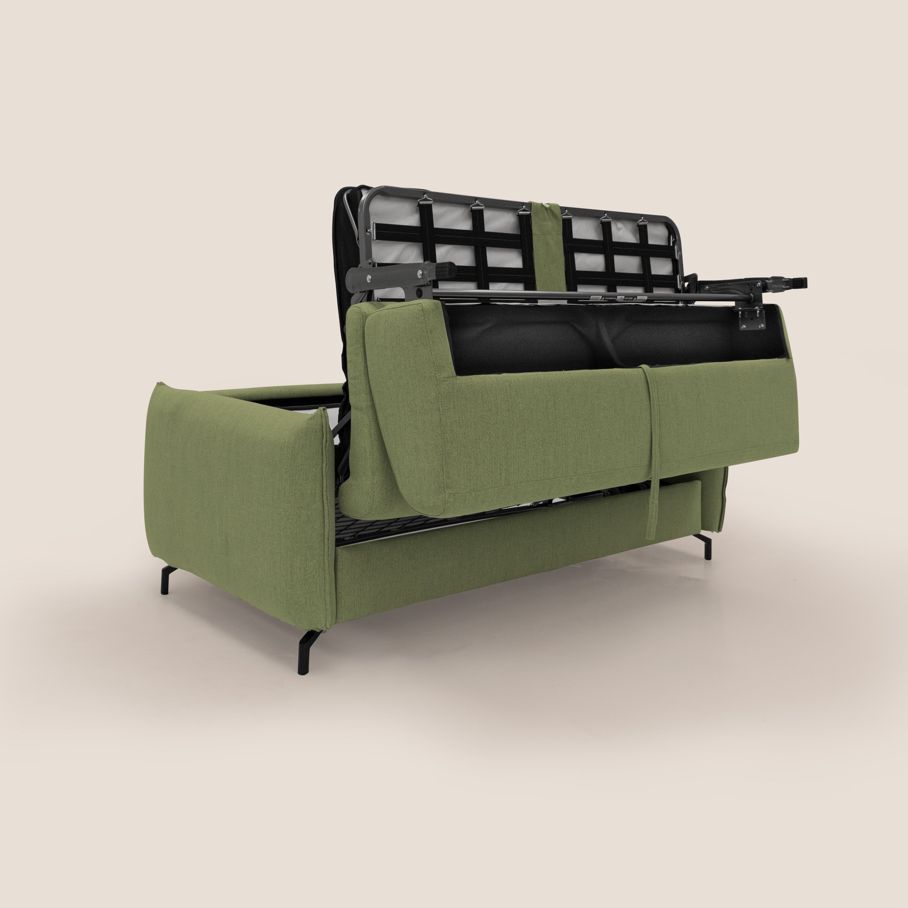 Scarlet divano letto in tessuto misto cotone impermeabile T19 verde