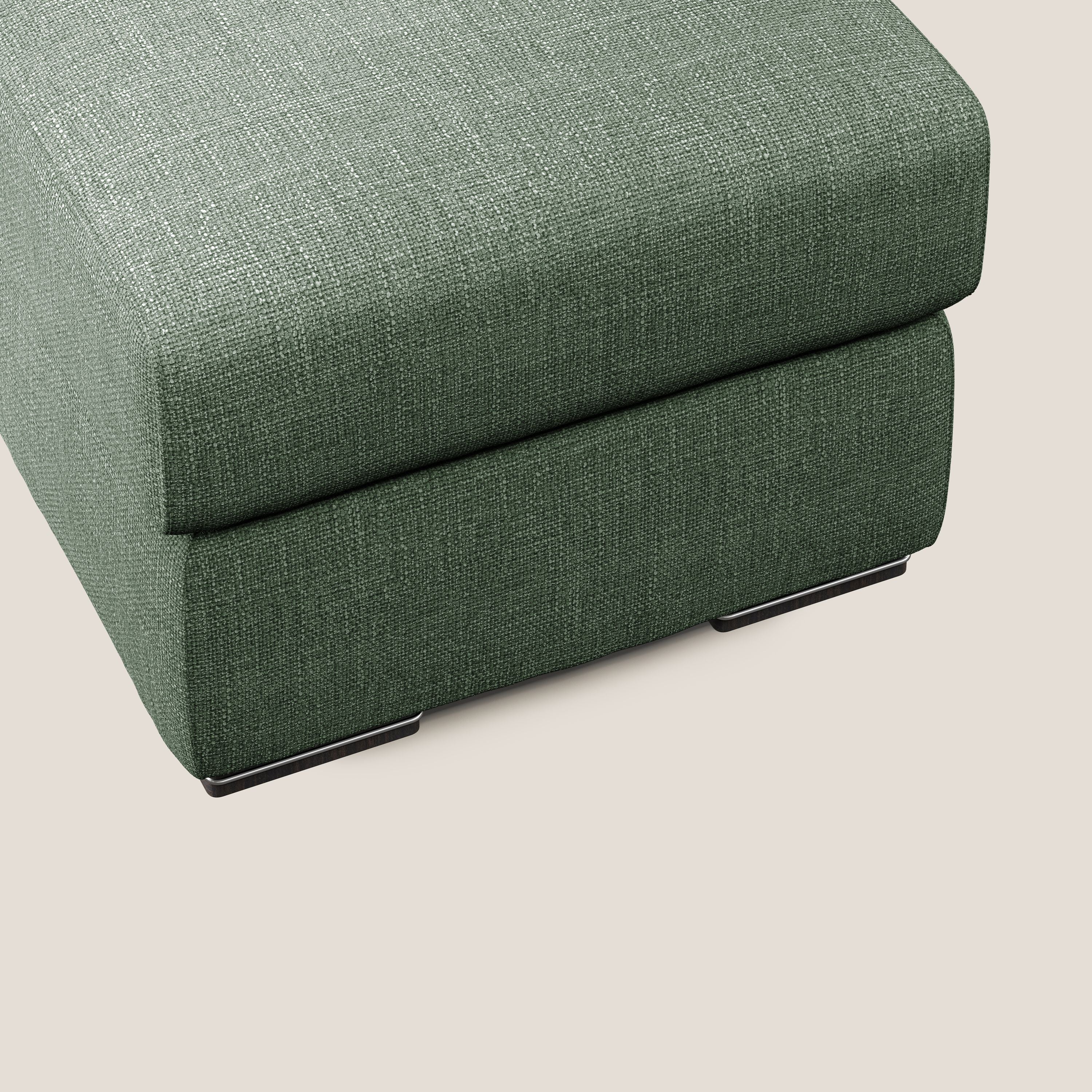 Sun pouf apribile contenitore in tessuto impermeabile morbido intreccio T06 verde - divani.store