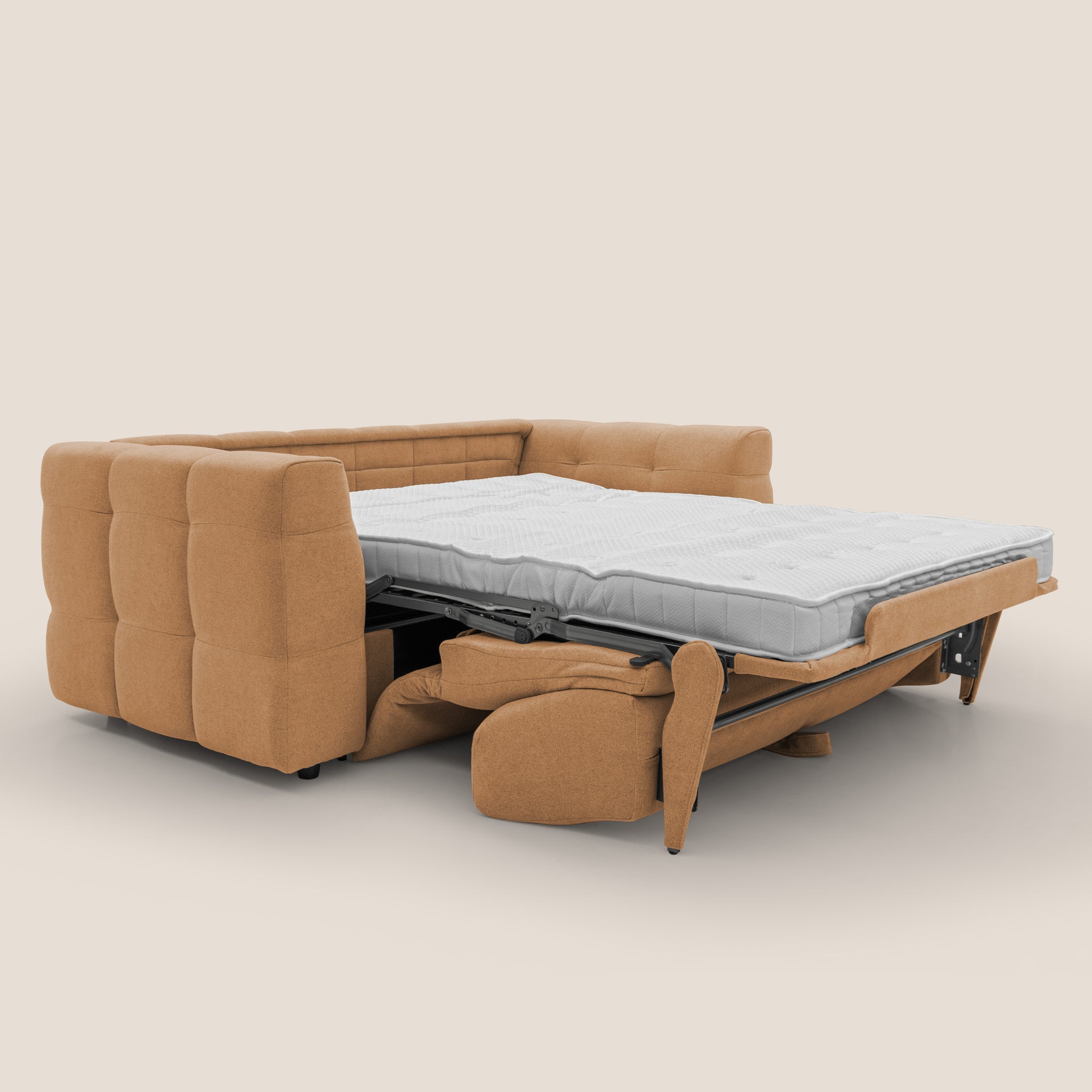 Tender Divano letto matrimoniale dal design innovativo in tessuto bouclet impermeabile T07