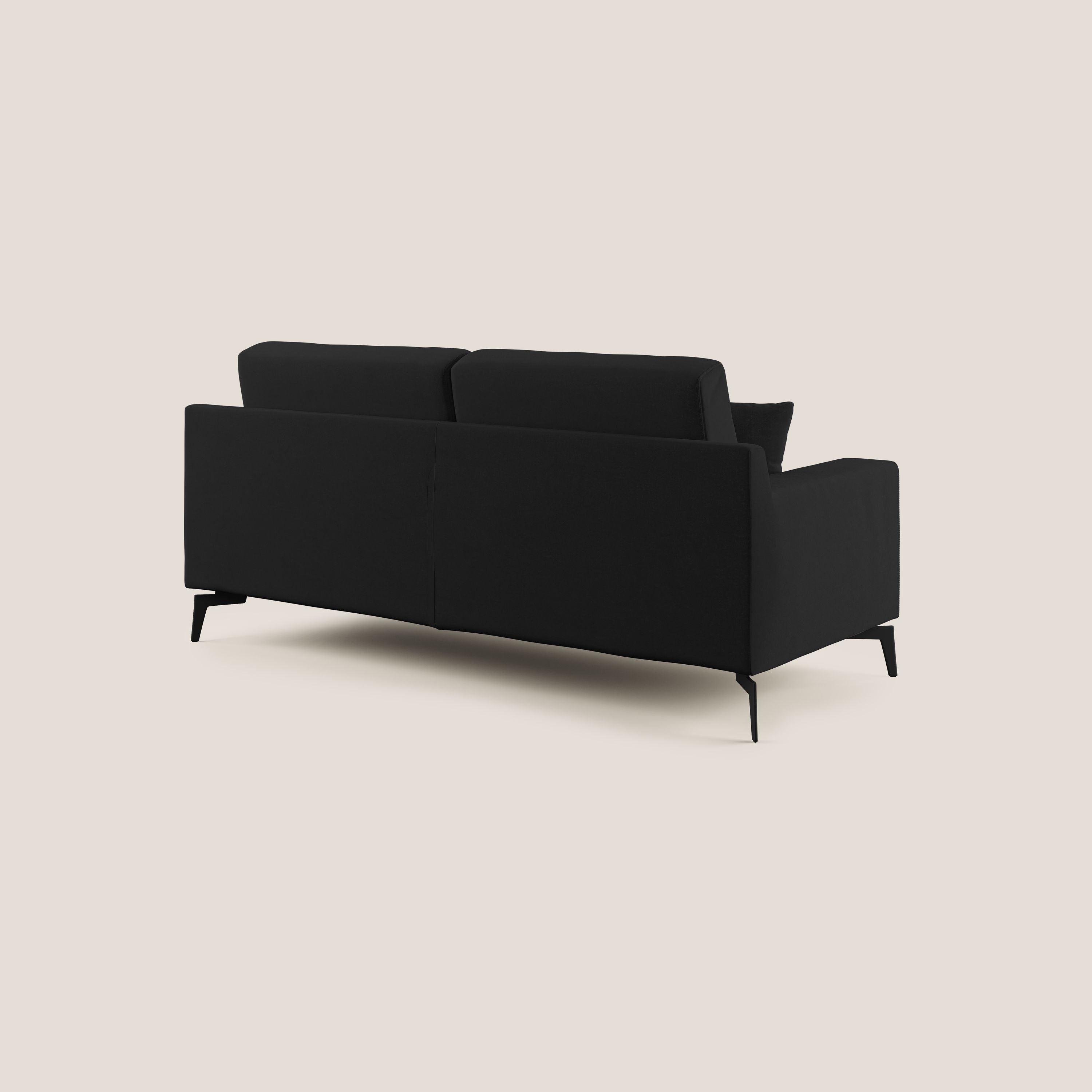 Prestige divano moderno in microfibra smacchiabile T11 nero - divani.store