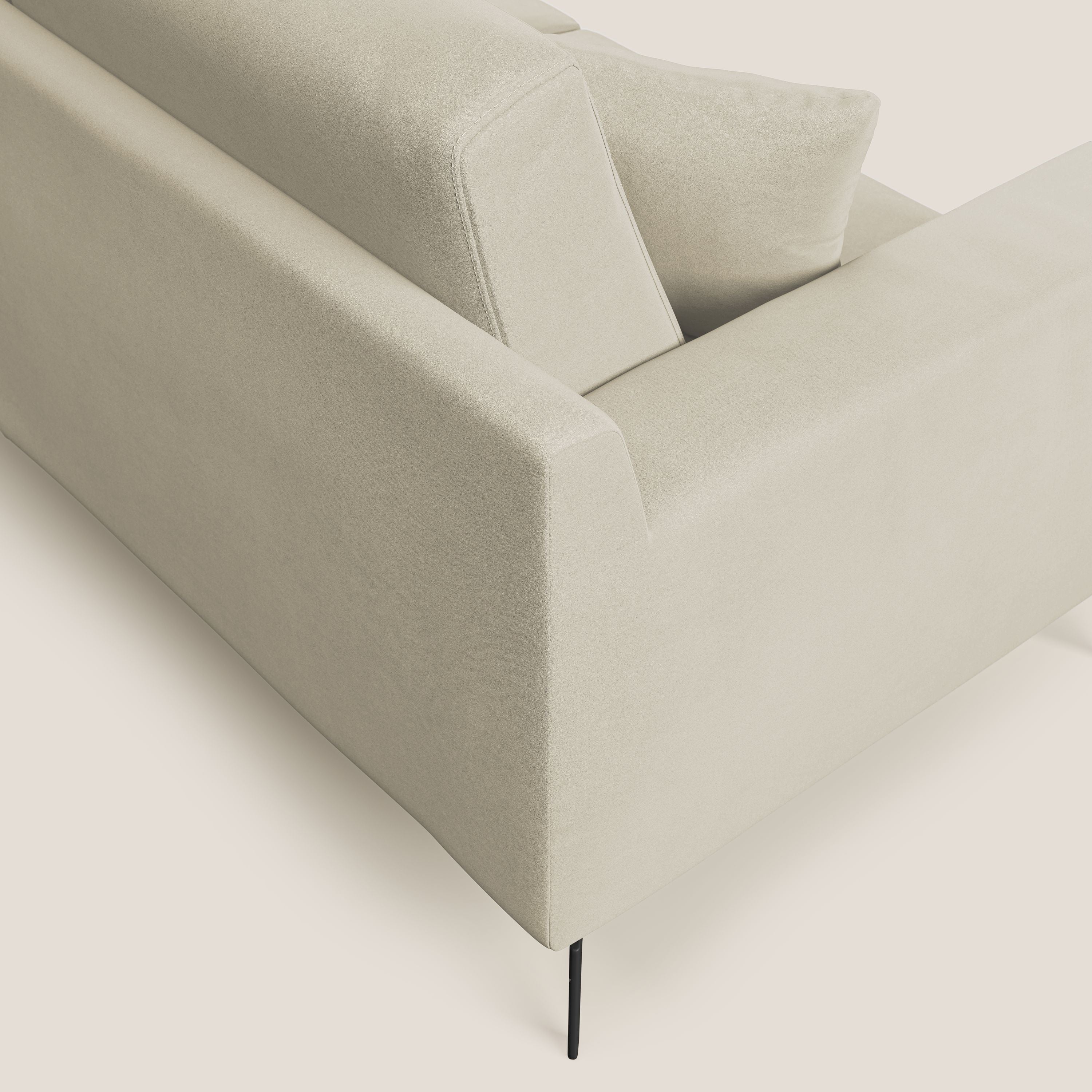 Prestige divano moderno in microfibra smacchiabile T11 panna - divani.store
