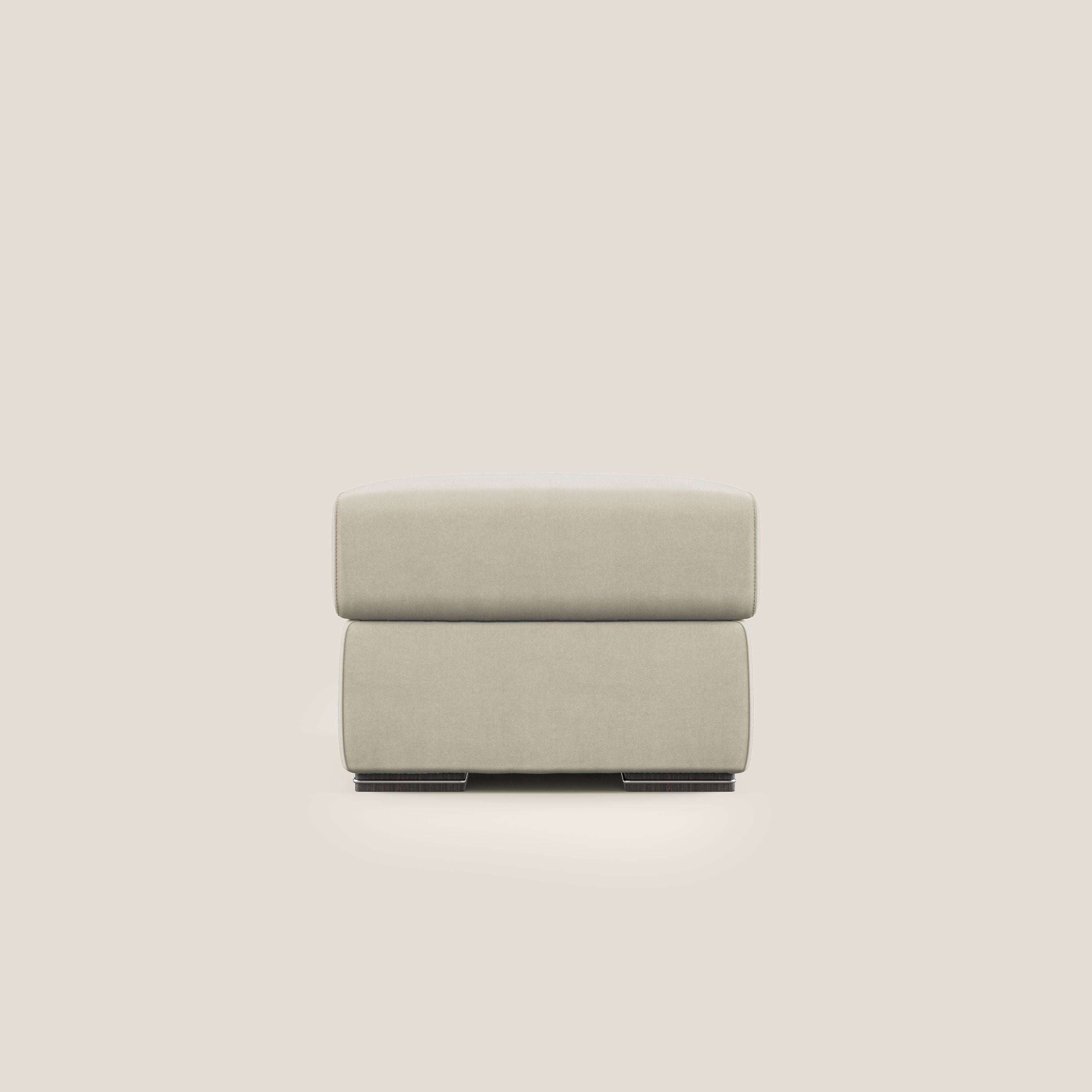 Sun pouf apribile contenitore in microfibra smacchiabile T11 panna - divani.store