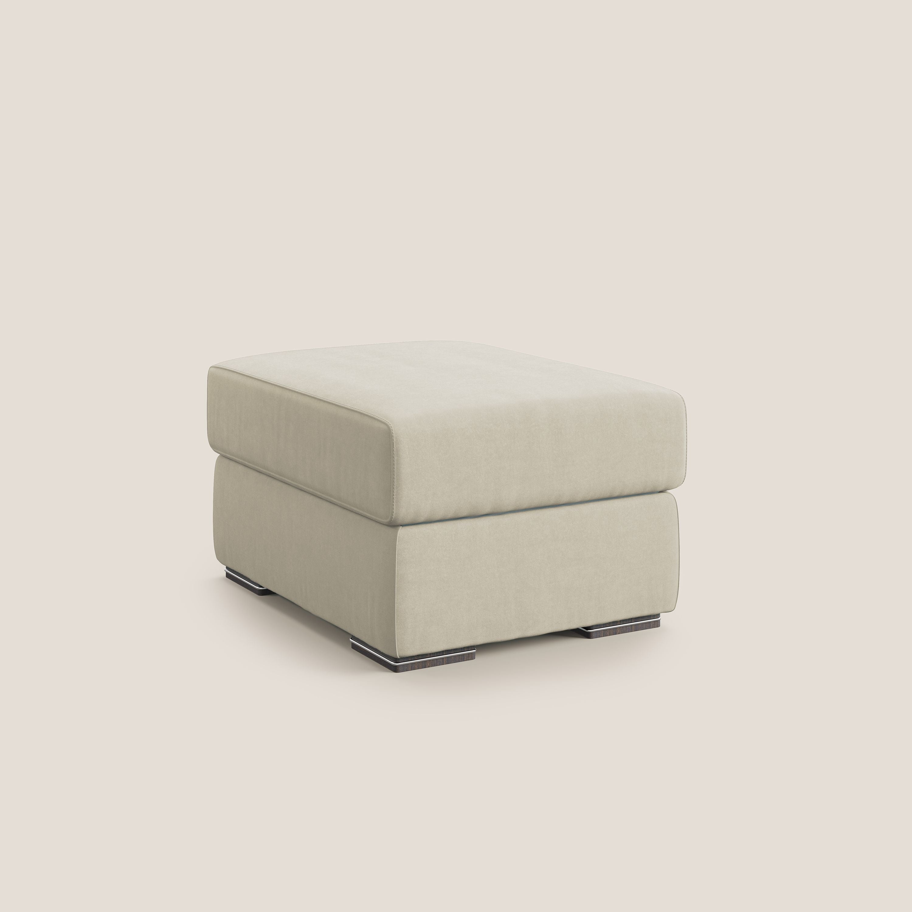 Sun pouf apribile contenitore in microfibra smacchiabile T11 panna - divani.store