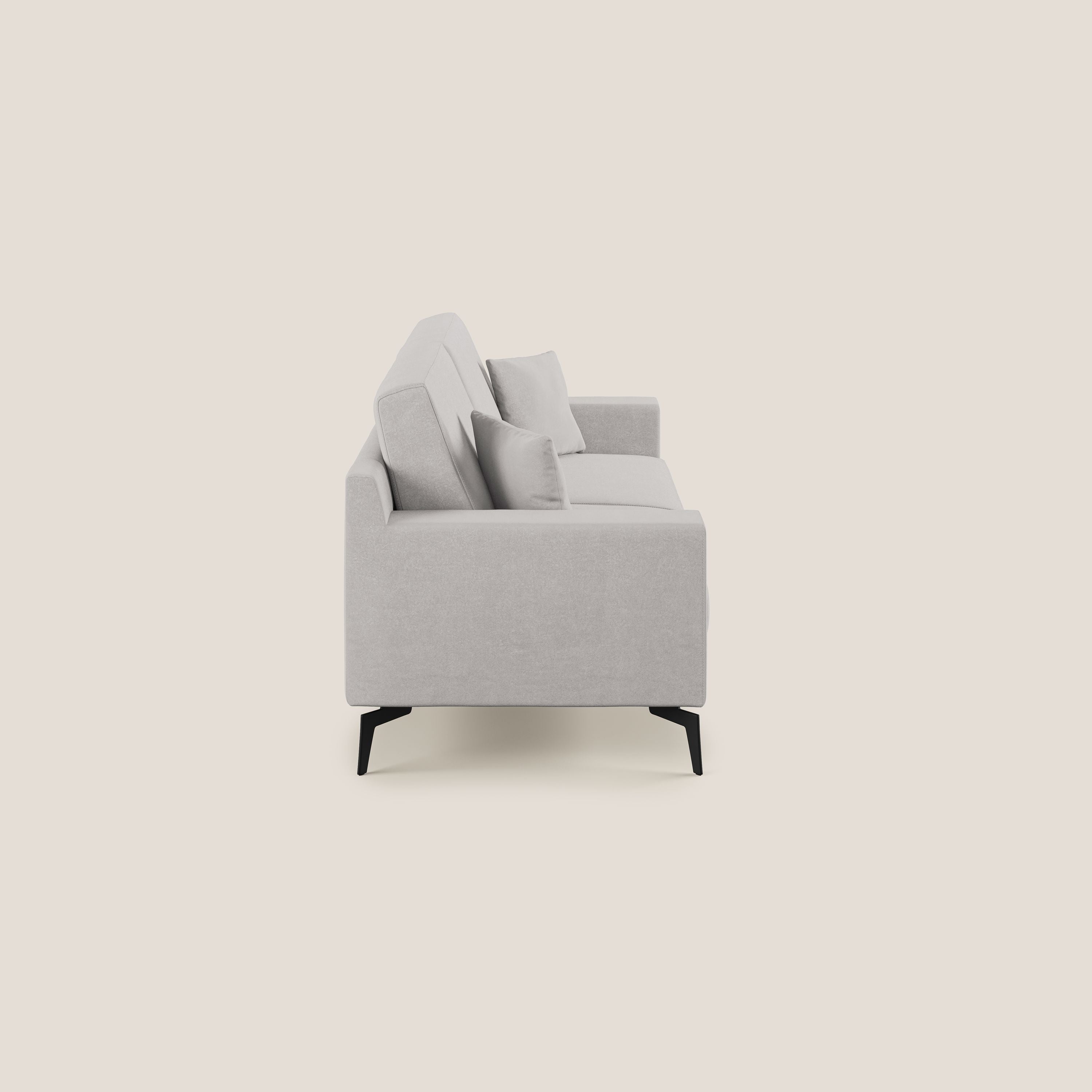 Prestige divano moderno in microfibra smacchiabile T11 grigio chiaro - divani.store