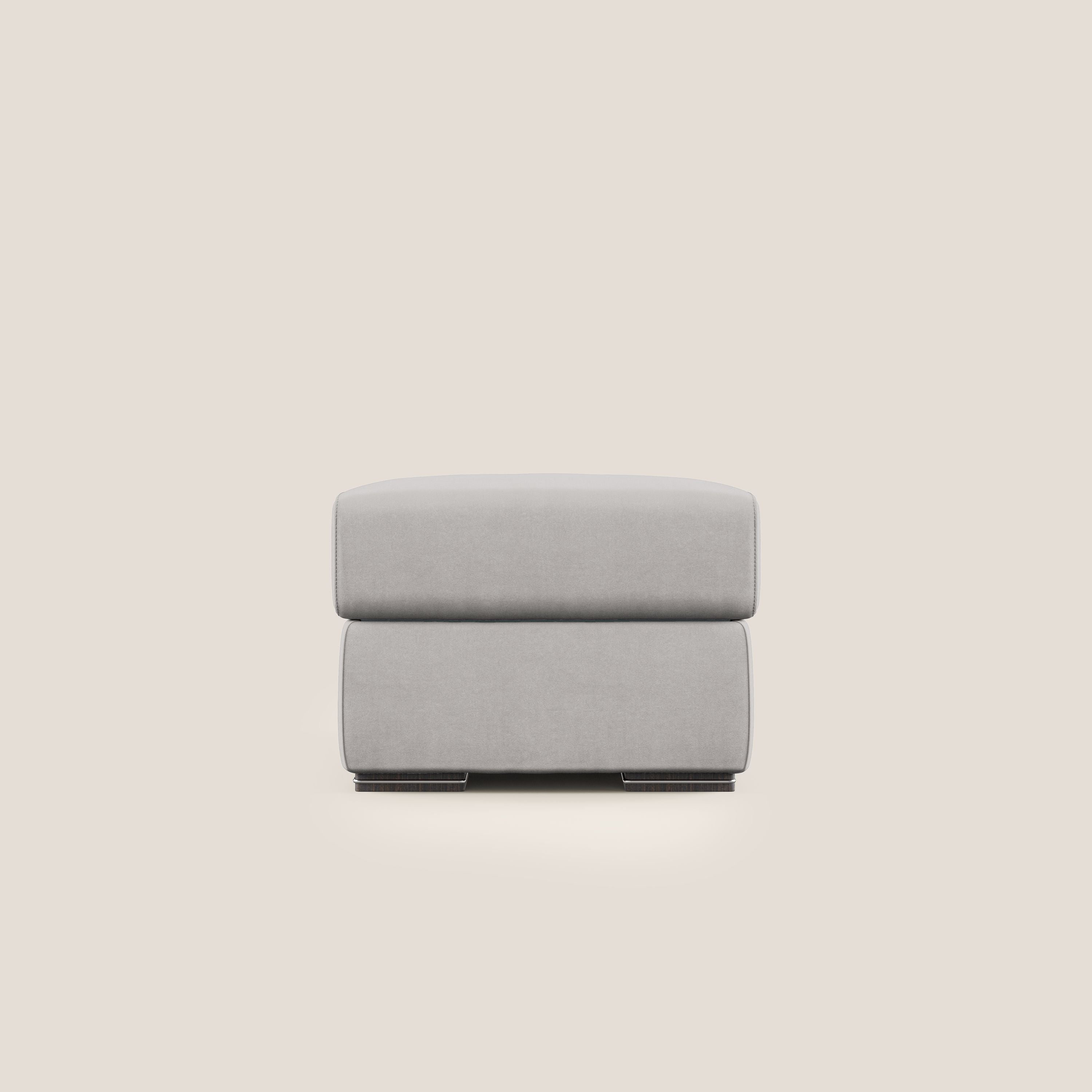 Sun pouf apribile contenitore in microfibra smacchiabile T11 grigio chiaro - divani.store