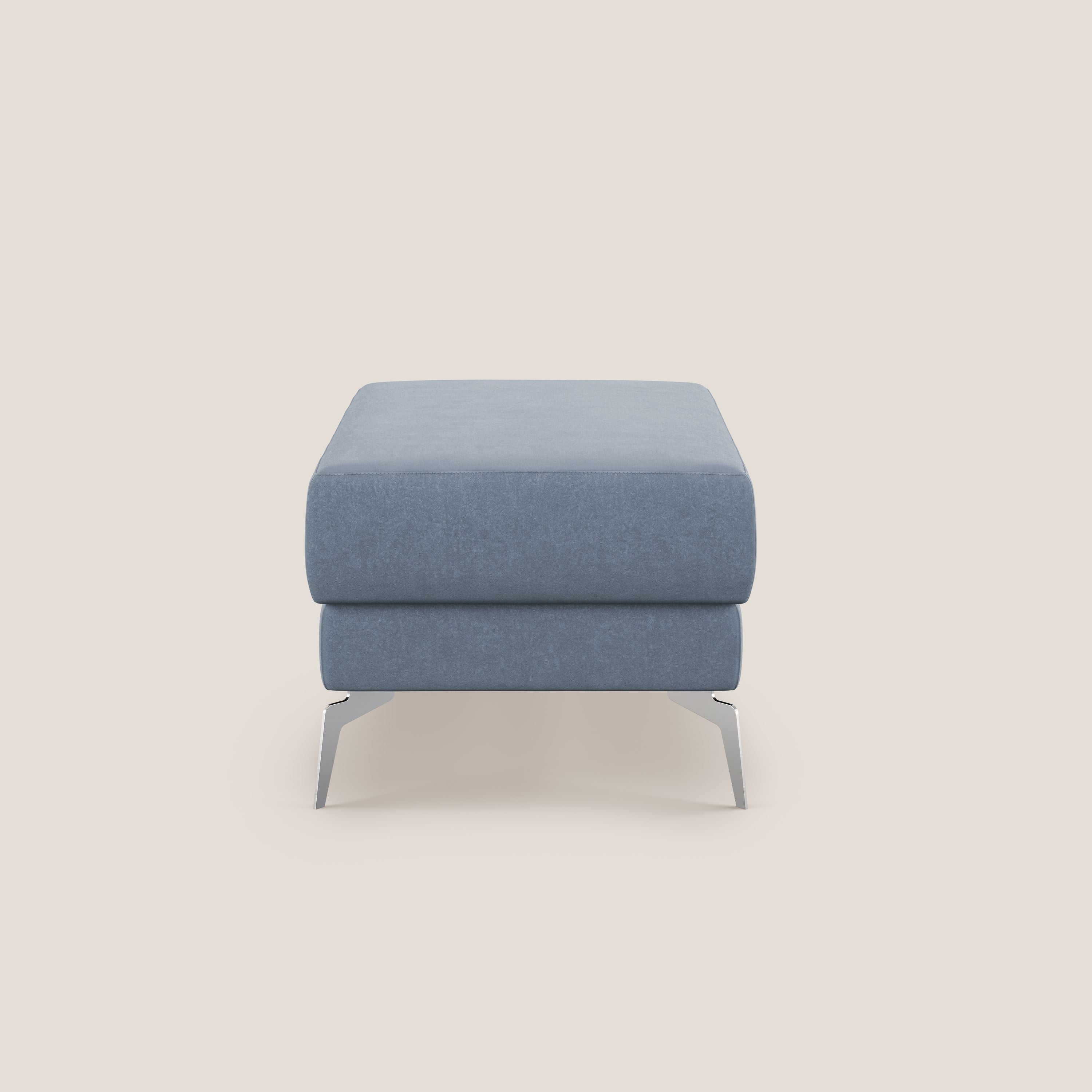 Star Pouf con piedini alti in microfibra impermeabile T11 carta da zucchero - divani.store
