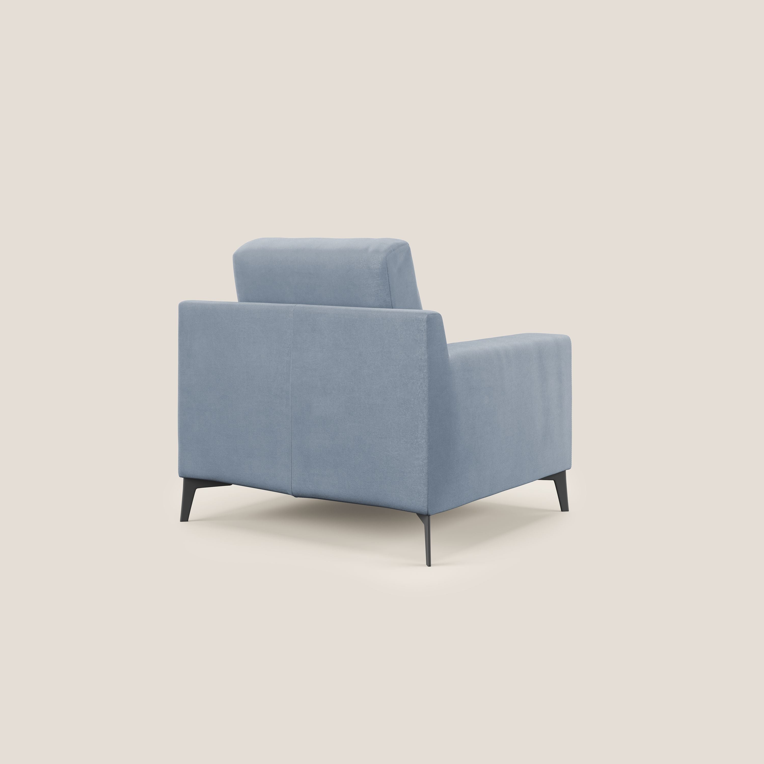 Prestige poltroncina moderna in microfibra smacchiabile T11 carta da zucchero - divani.store