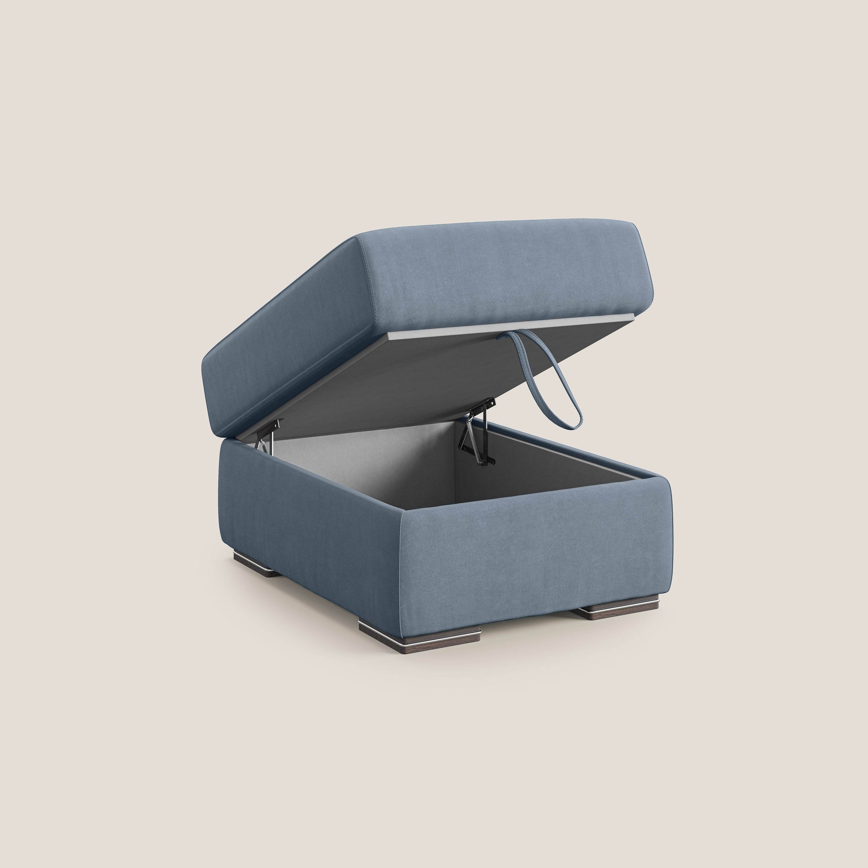 Sun pouf apribile contenitore in microfibra smacchiabile T11 carta da zucchero - divani.store