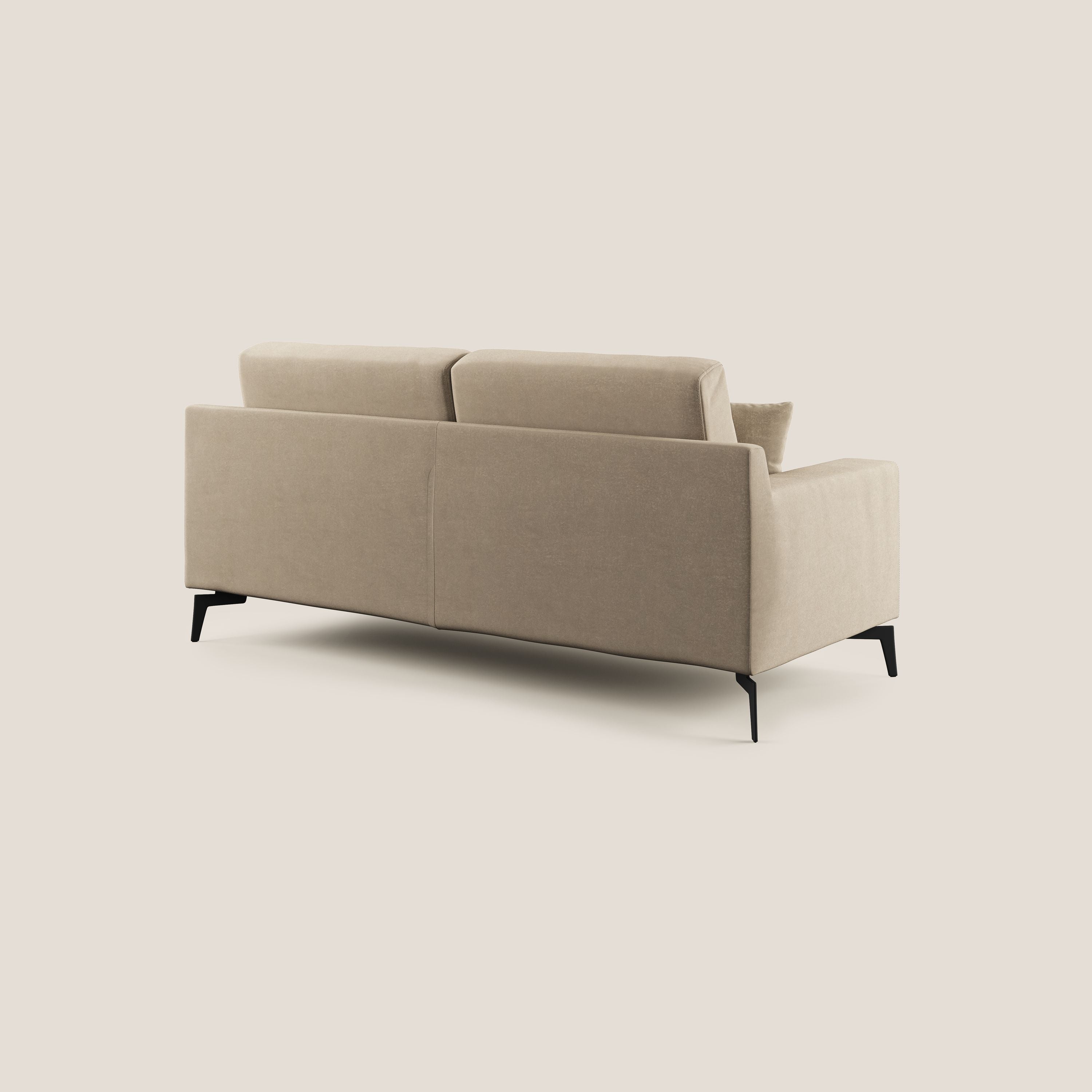 Prestige divano moderno in microfibra smacchiabile T11 tortora - divani.store